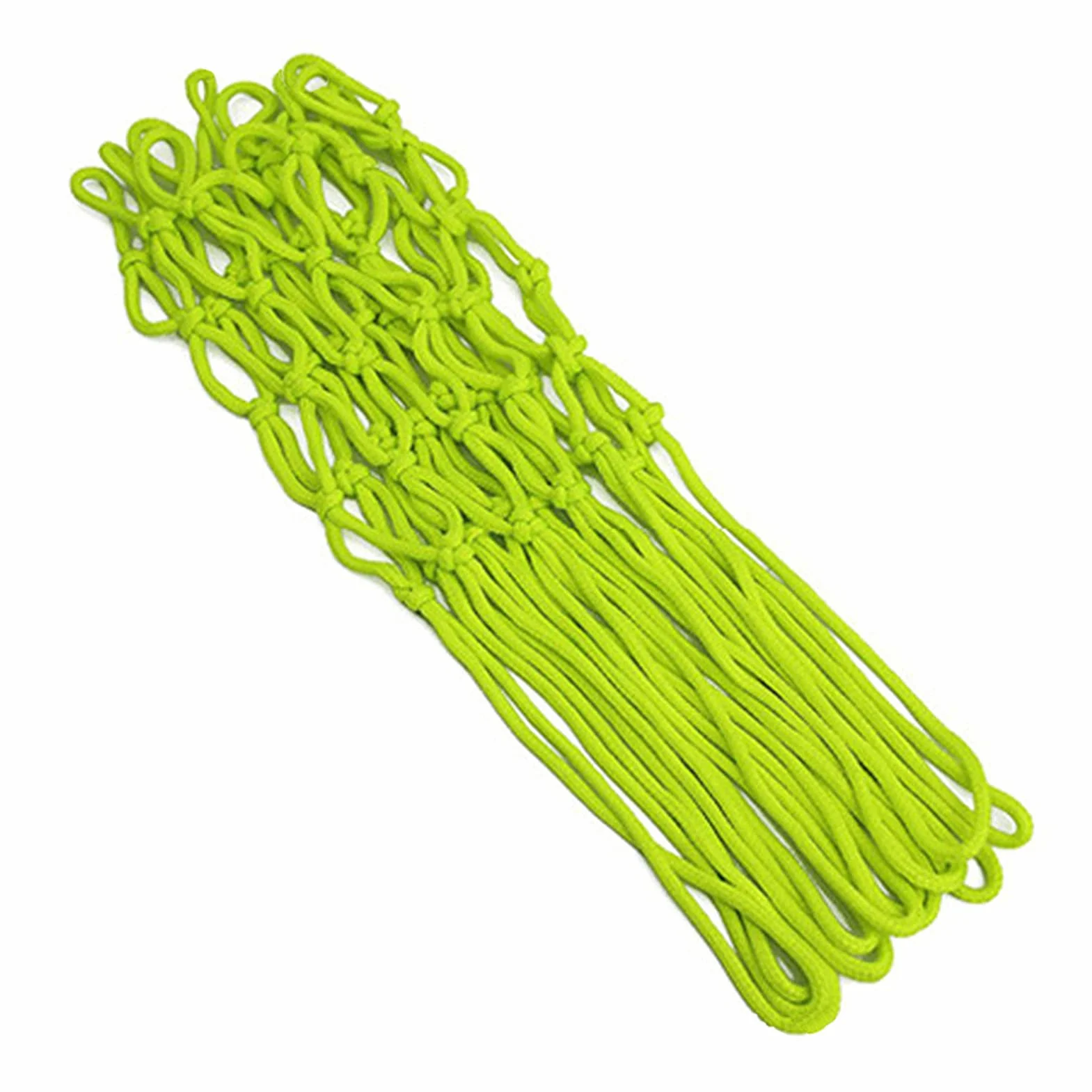 Świecąca w Ciemności Siatka do Koszykówki, 12 Pętli Siatka do Koszykówki w Standardowym Rozmiarze, Trwały Nylon, 45 Cm żółty, Nadaje się do Użytku Wewnątrz i na Zewnątrz, świetny