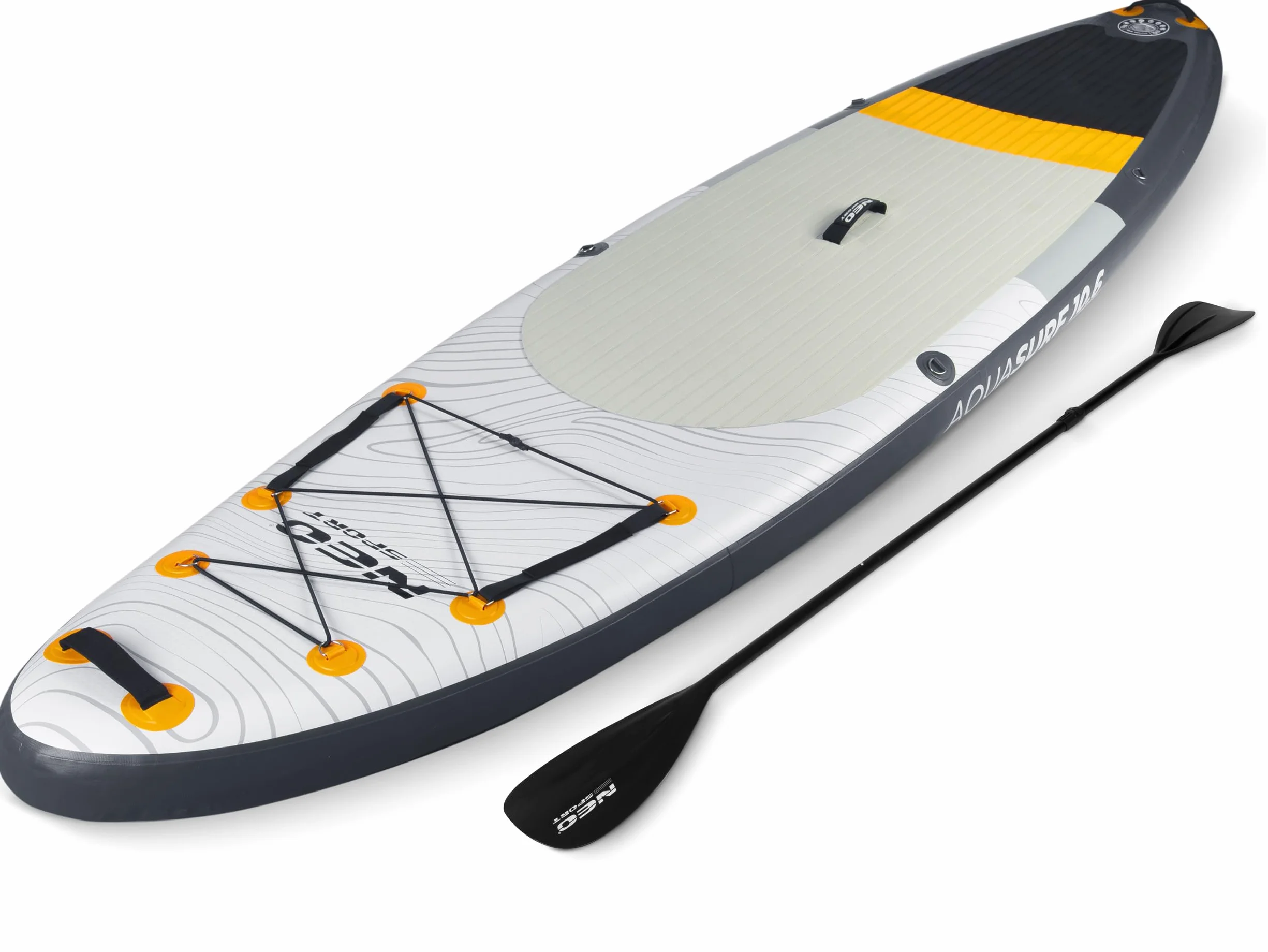 Neo-Sport Deska SUP Nadmuchiwana 320 x 84 x 15 cm z Pompką Ręczną Smyczą Plecakiem Siedziskiem