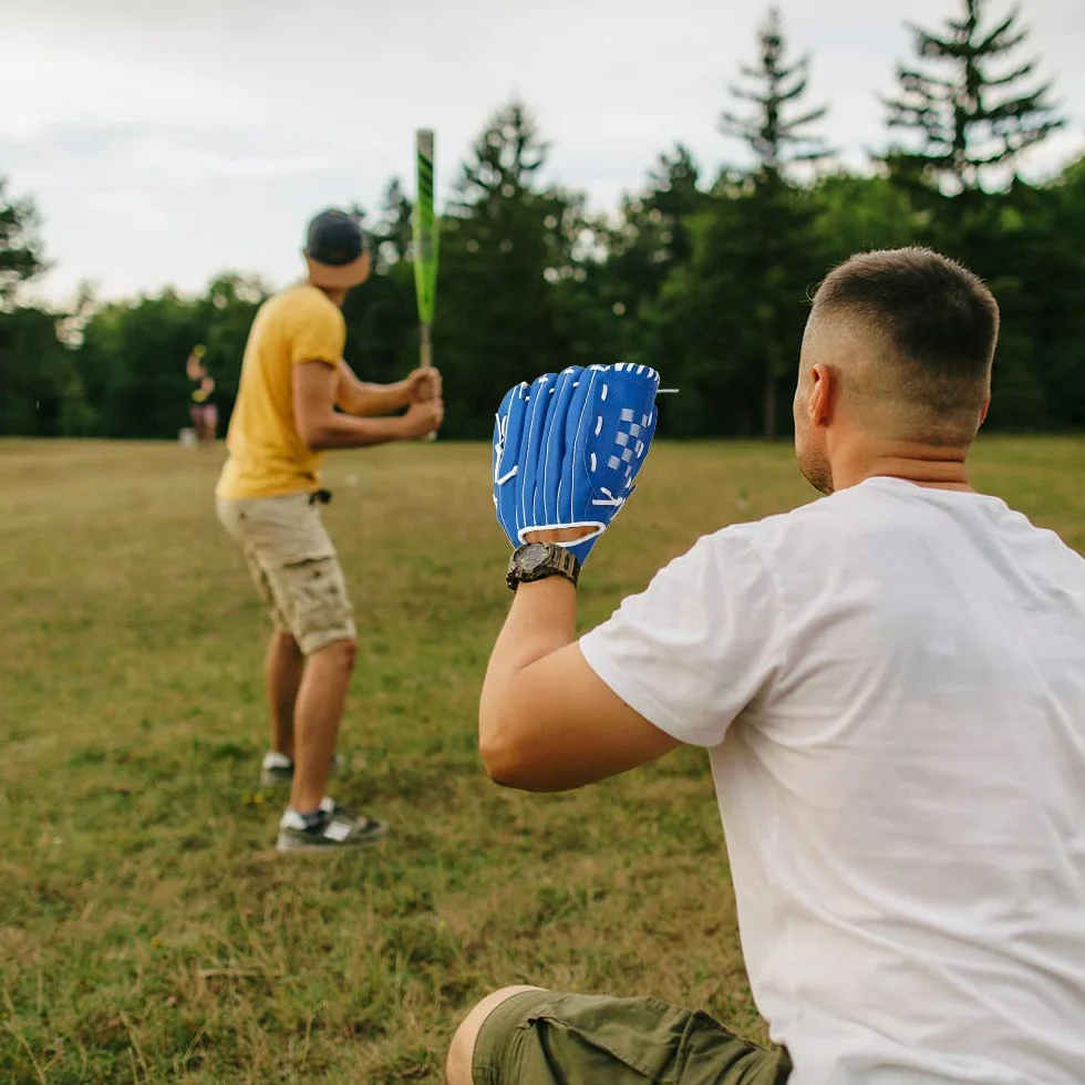 Wakects Skórzana Rękawiczka Baseballowa Młodzieżowa Lewa Ręka Miękki Puch Głęboka Kieszeń Wzmocnione Szwy