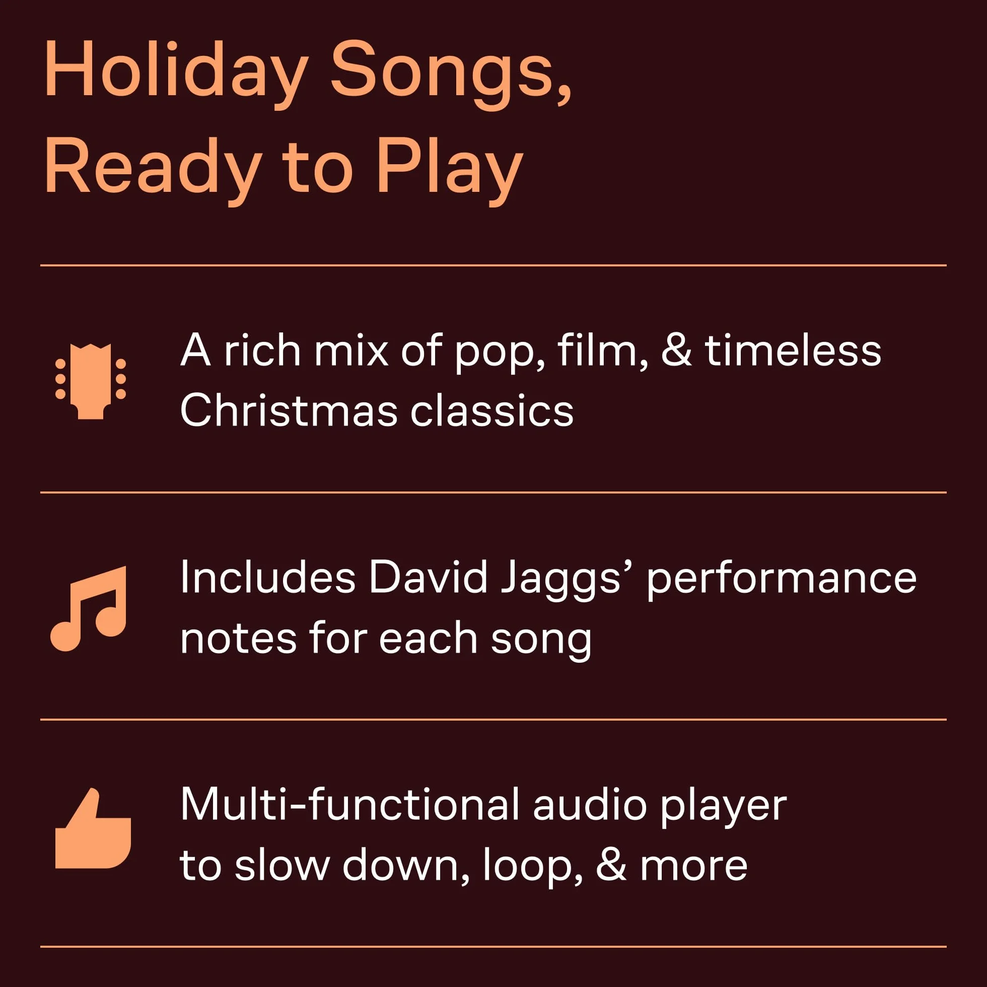 Christmas Songs for Solo Classical Guitar Book/Online Audio