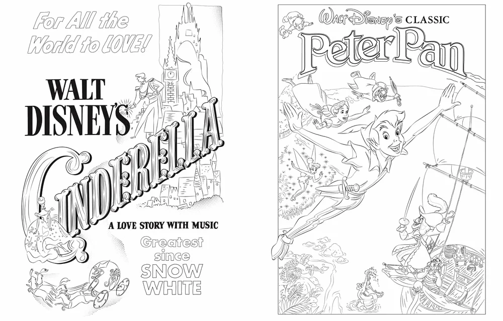 Disney The Vintage Poster Collection Colouring Book