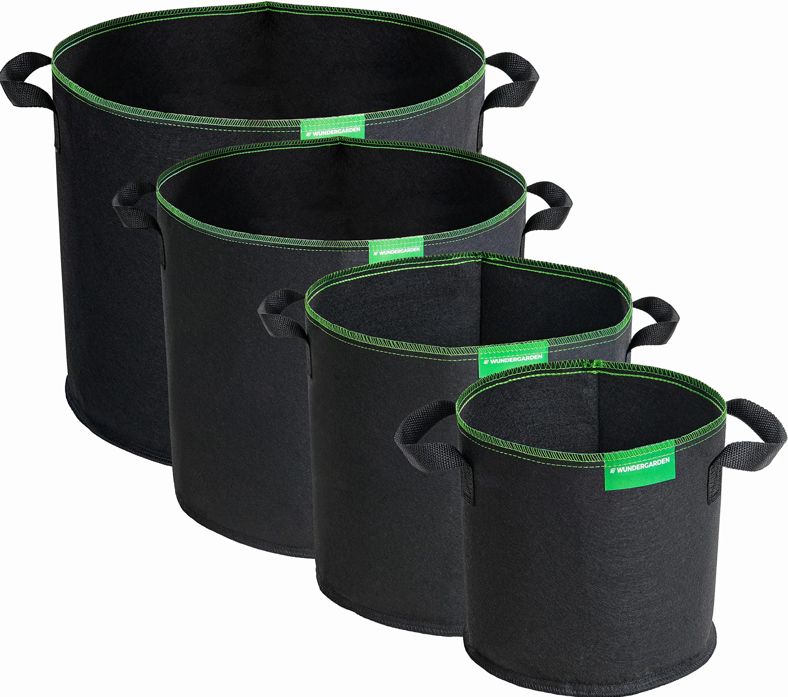 WUNDERGARDEN Worek na rośliny, 4 x 30 l, worek na rośliny, torba na grządki warzywne, worek na kwiaty, Ø 35,6 x wysokość 30,5 cm