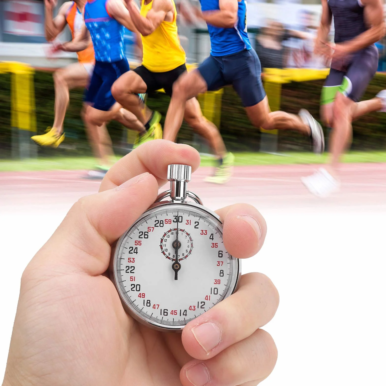 Mechaniczny Stoper Sportowy Ze Stali Nierdzewnej Chronograf Timer Przenośny Minutnik
