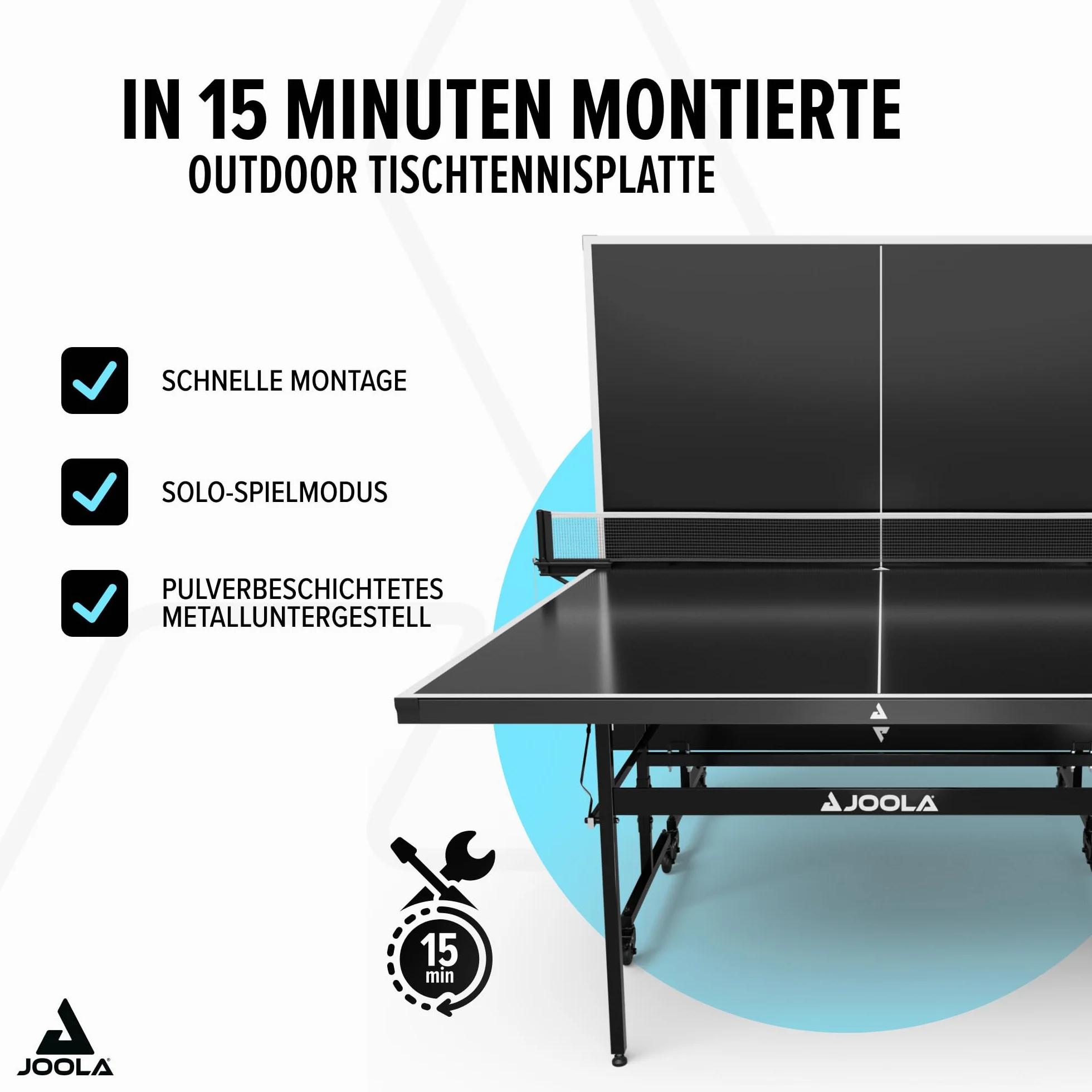 JOOLA Stół do tenisa stołowego Nova 100A outdoorowy składany z siatką