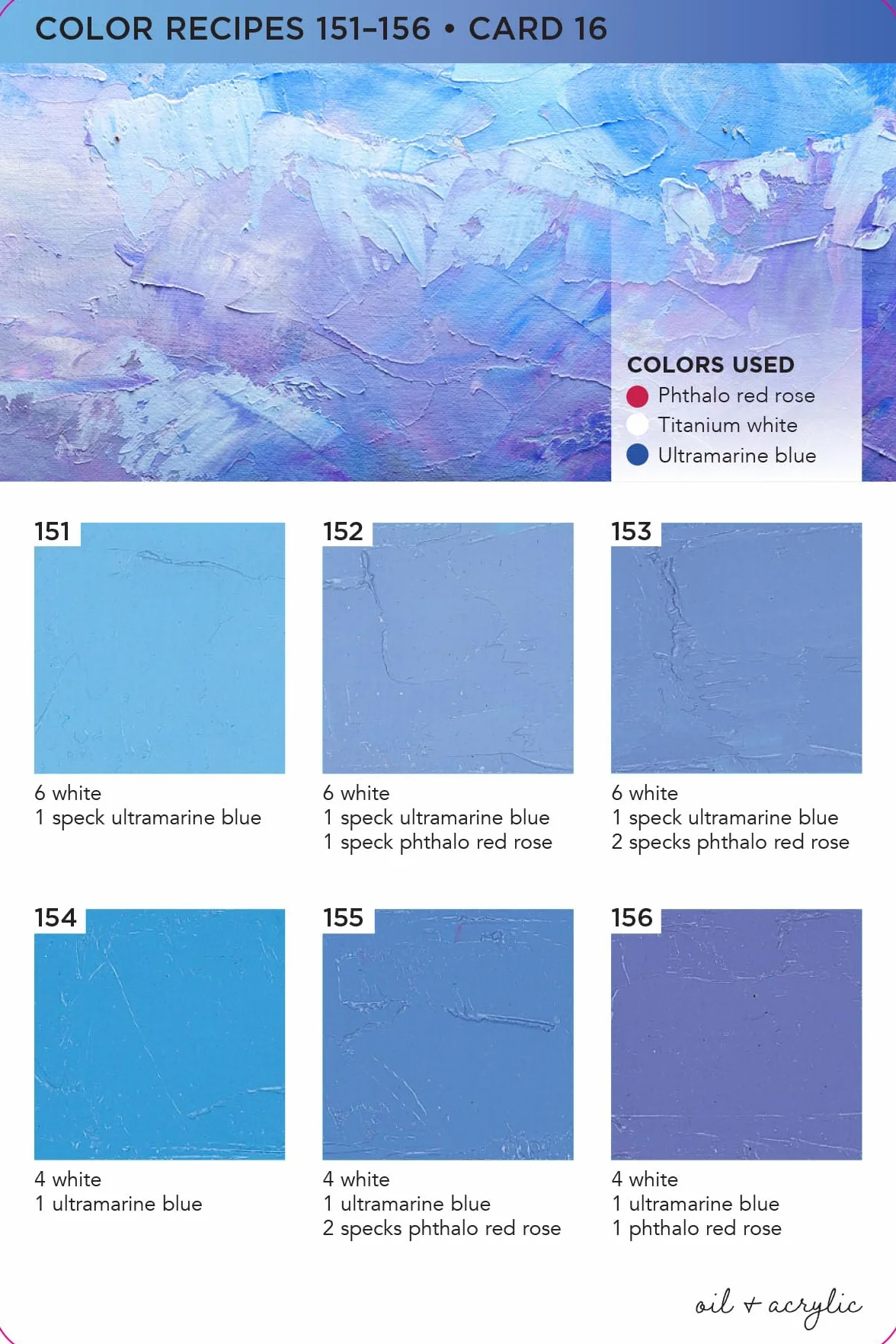 Oil & Acrylic Color Mixing Recipes: Card Deck & Color Mixing Grid: Mix 400+ colors!