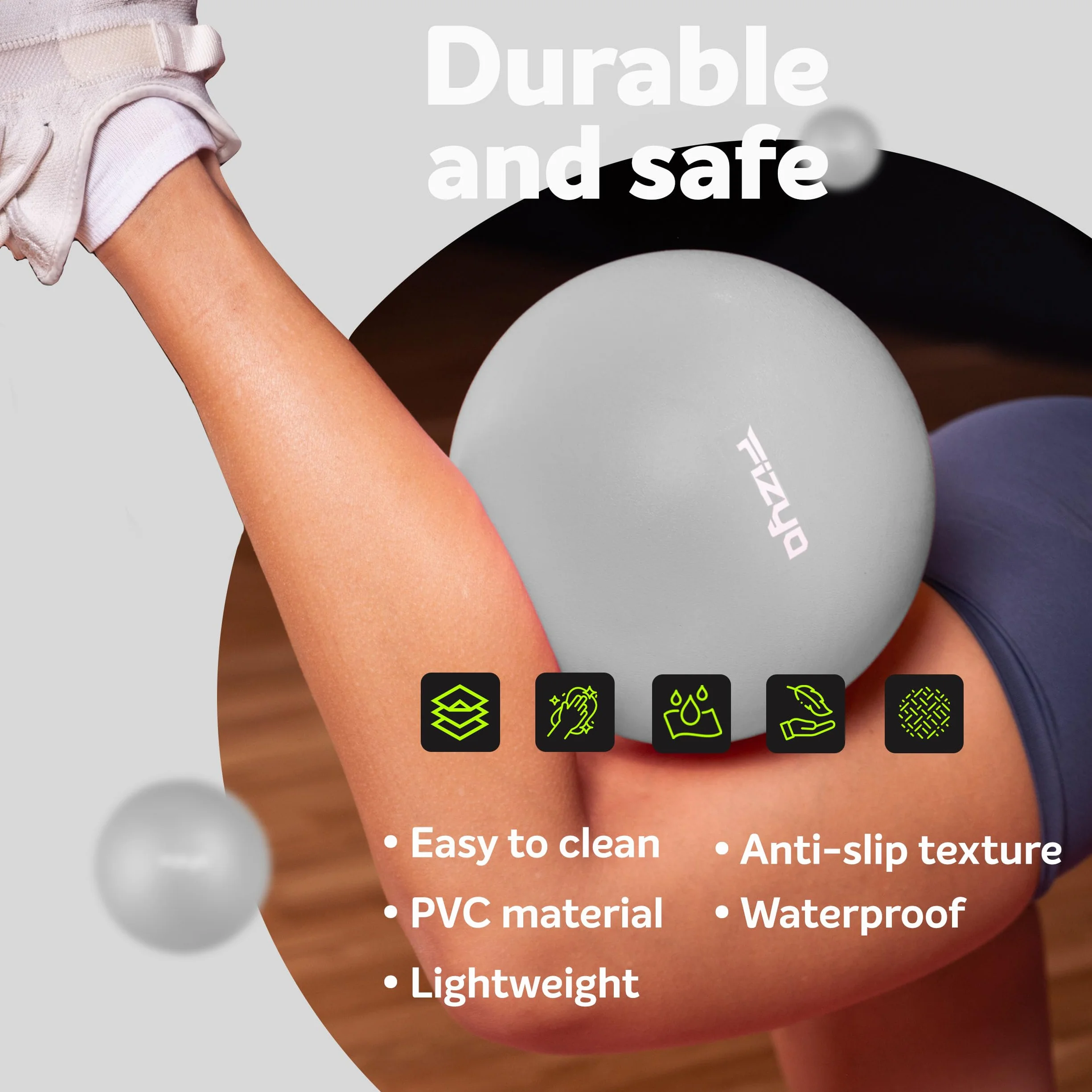 Fizyo Mini piłka do pilates 22 cm z pompką i słomką do jogi i treningu równowagi