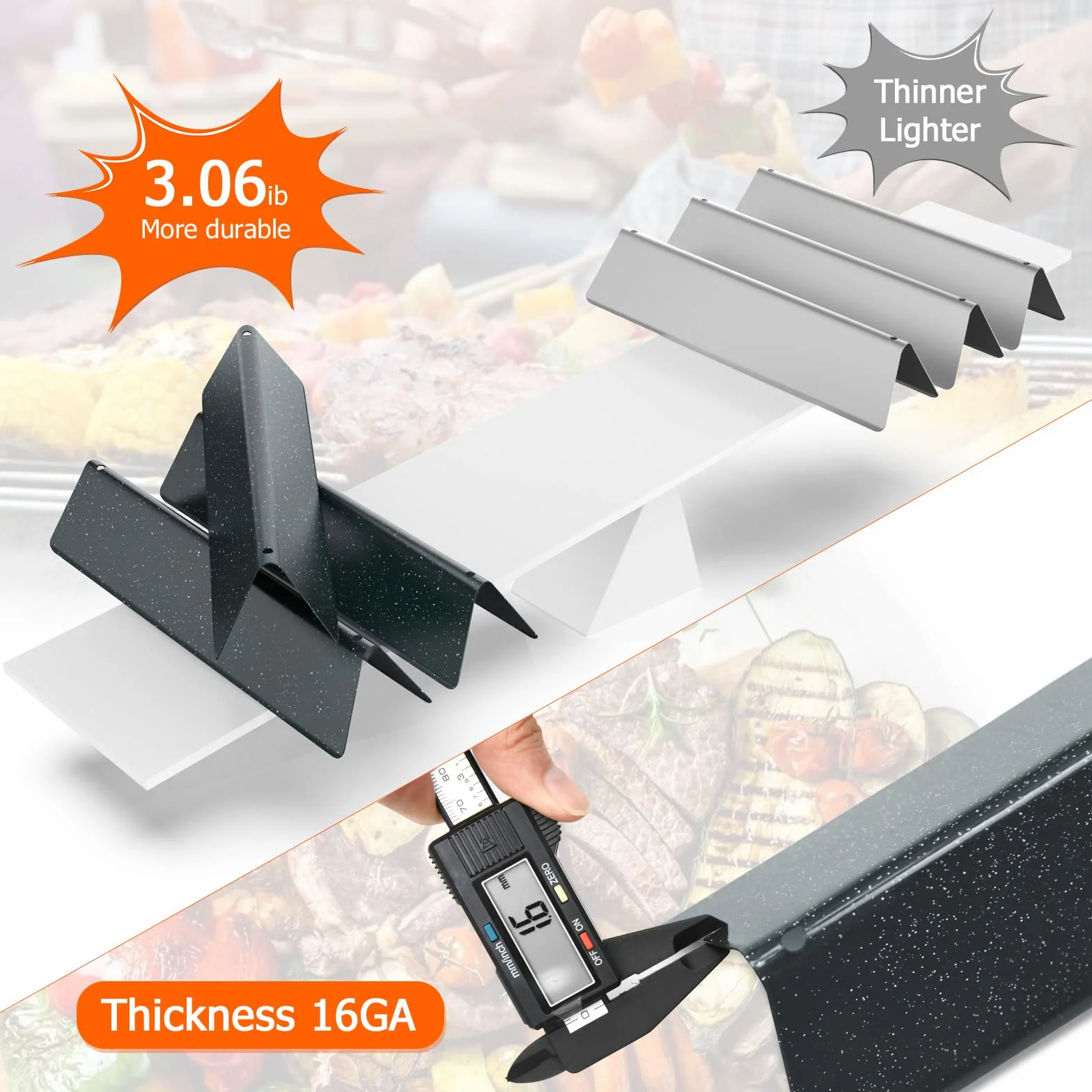 7635 Flavorizer Bars porcelana emaliowana do grilla gazowego Weber Spirit 200 Series, 38,9 x 8,9 x 6,8 cm pokrywa palnika porcelanowa emaliowana części zamienne do Spirit E210 S210 E220 S220.