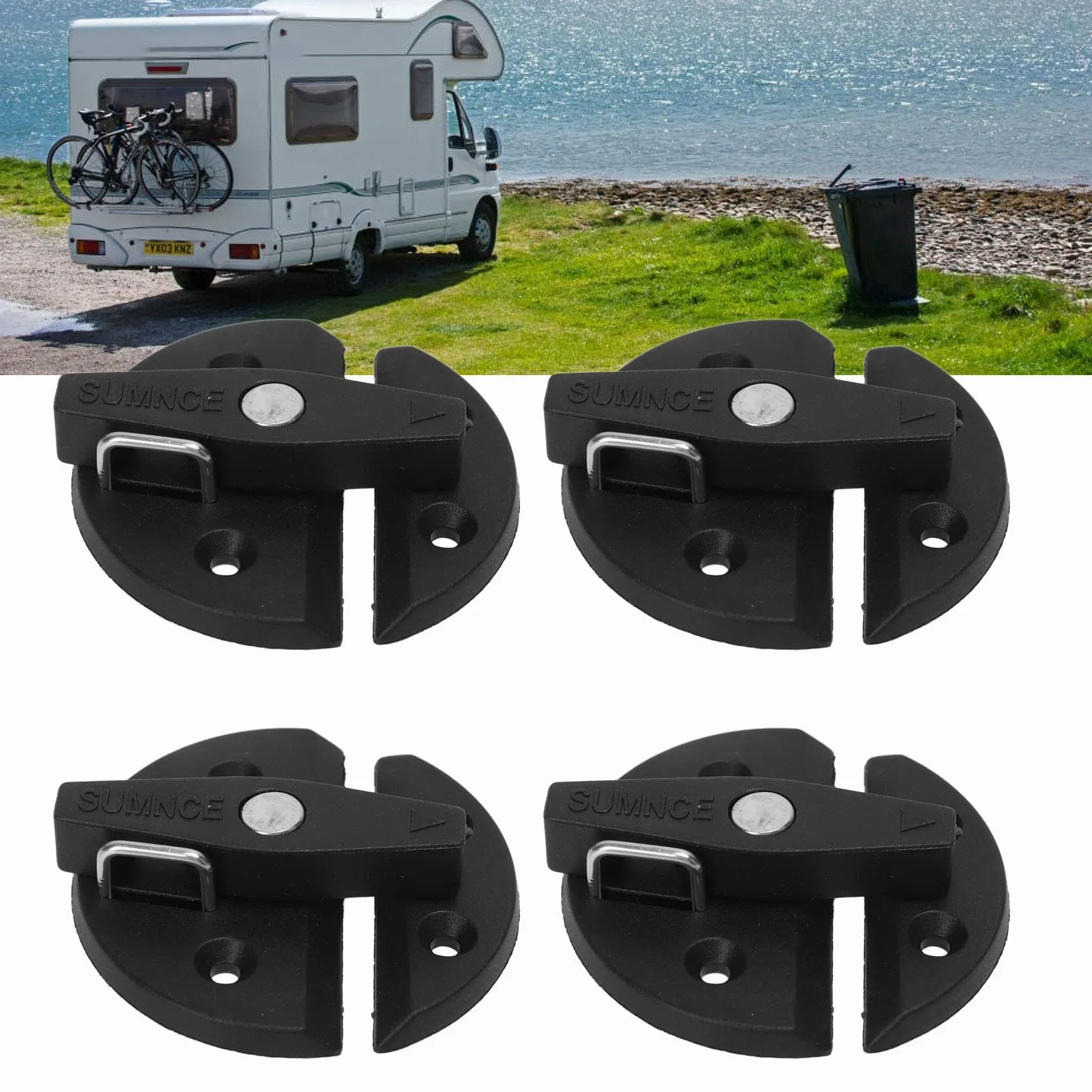 Zatrzask z Przyciskiem Obróć łódź Yacht Seria 4 Zestawy Szafka na łódź Zatrzask Obrotowy Wzmocniony Nylon 59 Mm Okrągły Przycisk Blokady dla Jachtu Rv Drzwi do Szafki