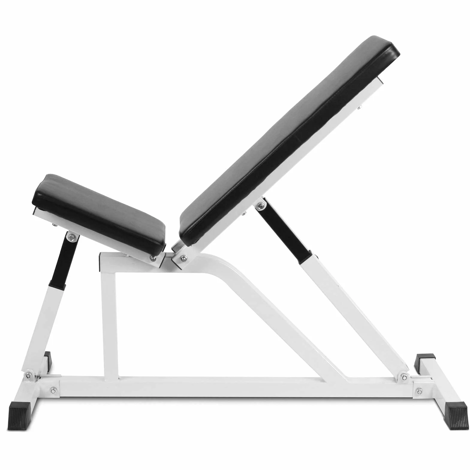 Physionics® Wielofunkcyjna ławeczka do podnoszenia ciężarów – oparcie z 7-stopniową regulacją i 4-stopniową regulacją, składana, obciążenie do 200 kg, ławka skośna, ławeczka płaska, ławka treningowa