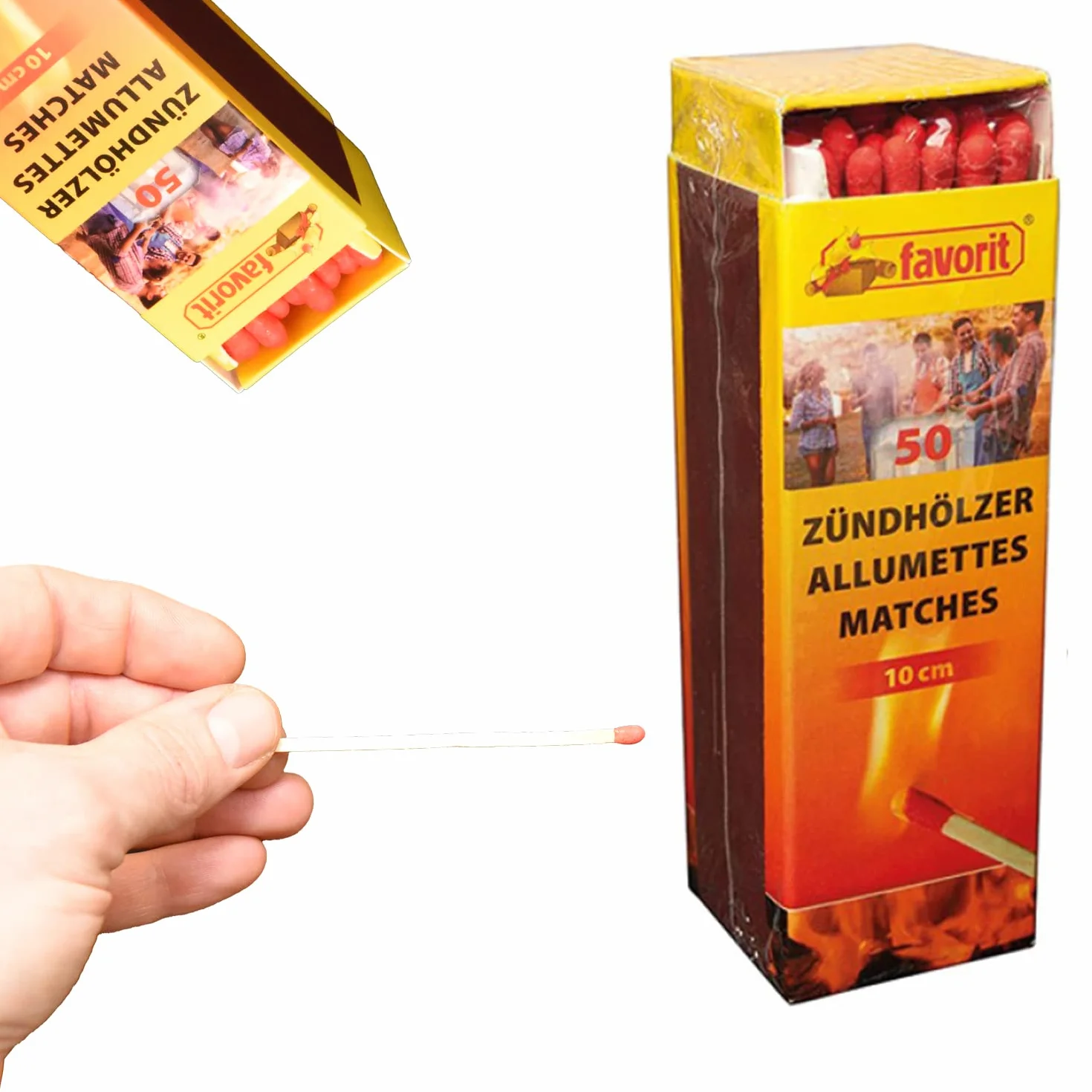 favorit Zapałki o długości 10 cm, 200 sztuk – dobra i korzystna cenowo, podpałka do pieca, podpałka do węgla, podpałka do grilla, ekologiczna – 1242 (4)