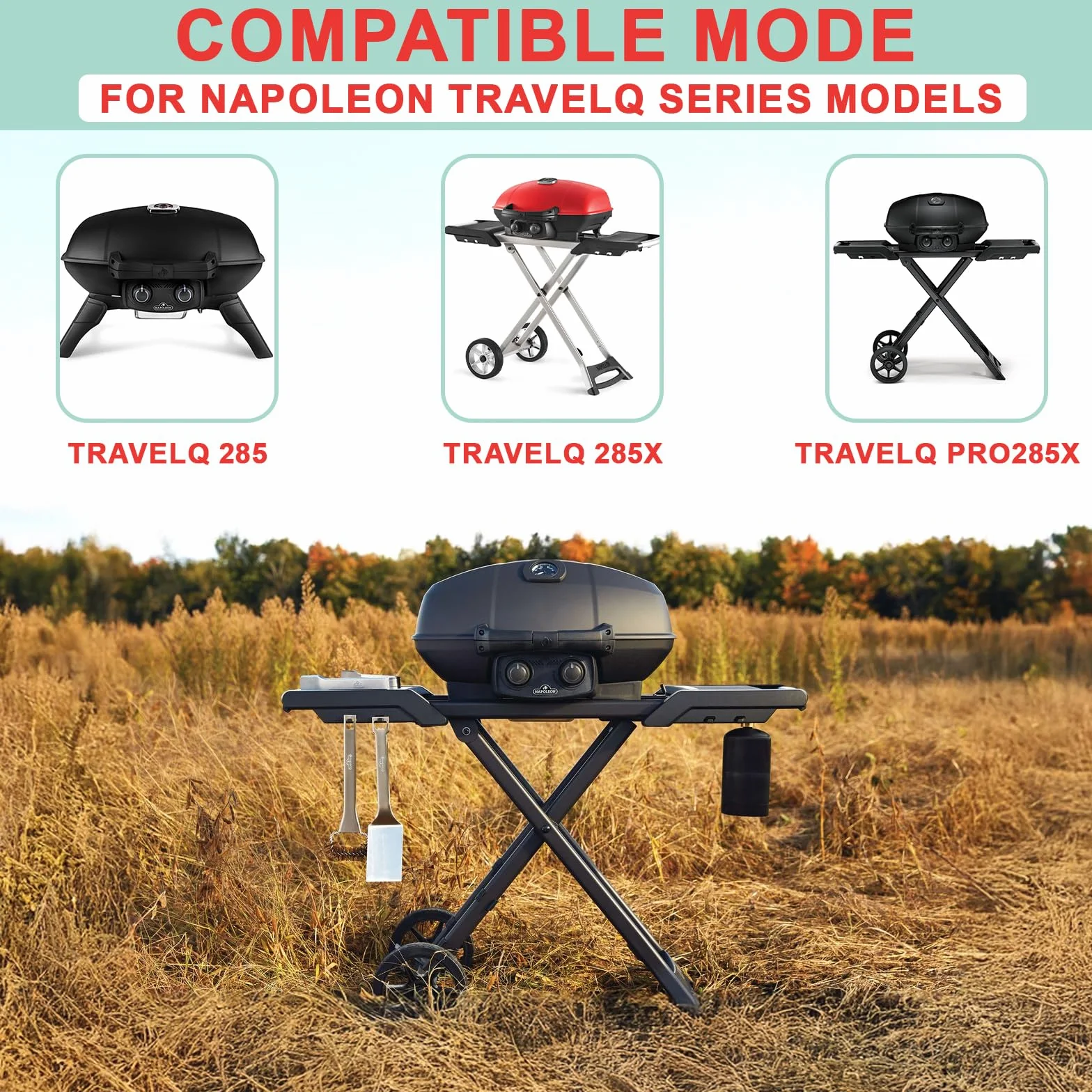 62006 Wkładki do miski ociekowej Napoleon TravelQ 285 Sreies Gas Grill TQ285X, TQ PRO285, TQ285-BL-1, TQ PRO285X, PRO285-BK, TQ285X-RD-1-A, TQ240-BL, TQ240, aluminiowe patelnie grillowe do akcesoriów