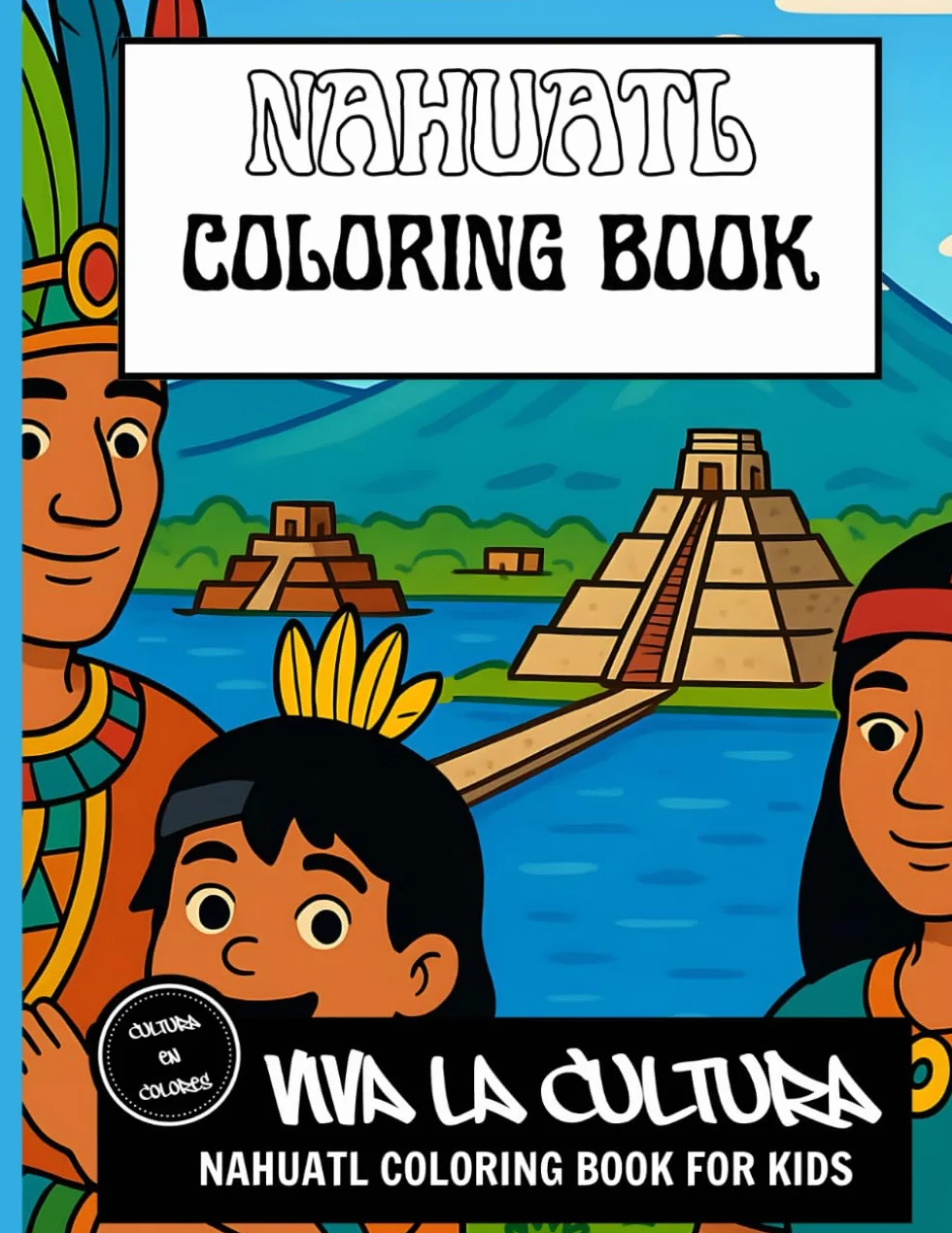 Nahuatl Color and Trace Coloring Book