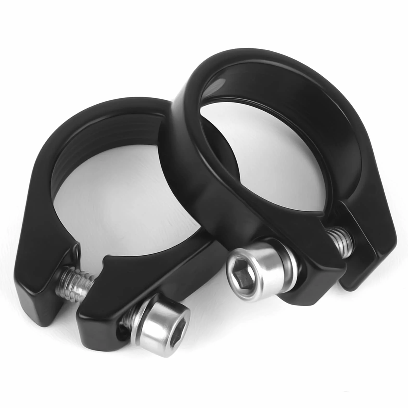 Zacisk sztycy rowerowej 27,2 mm ze stopu aluminium szybkie odpinanie czarny kołnierz do roweru MTB