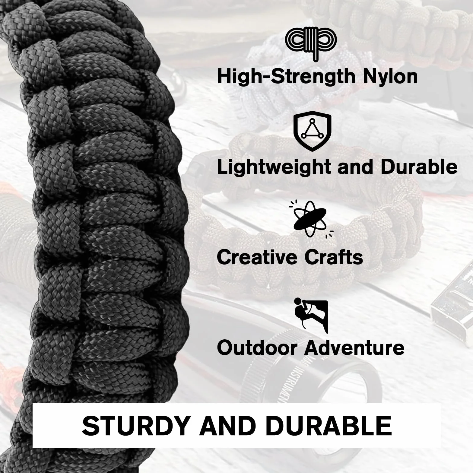 Paracord 4 mm 550 typ III 40 m linka nylonowa zestaw 7 rdzeni