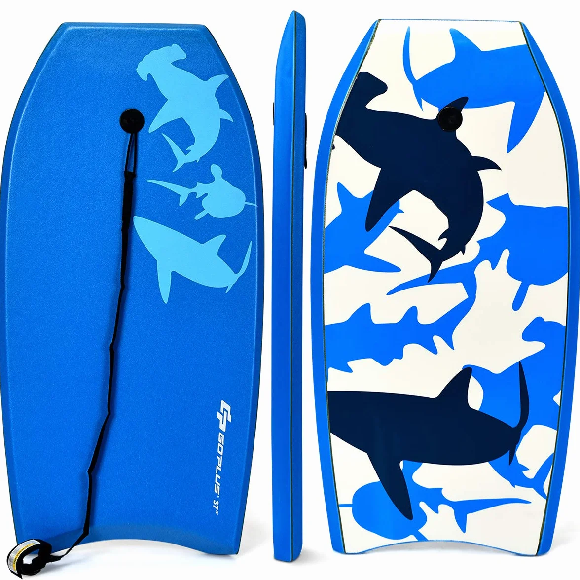 Costway Bodyboard, deska do pływania, deska surfingowa dla dzieci i dorosłych, deska surfingowa, deska Sup-Board, 104 x 52 x 6 cm (niebieska)