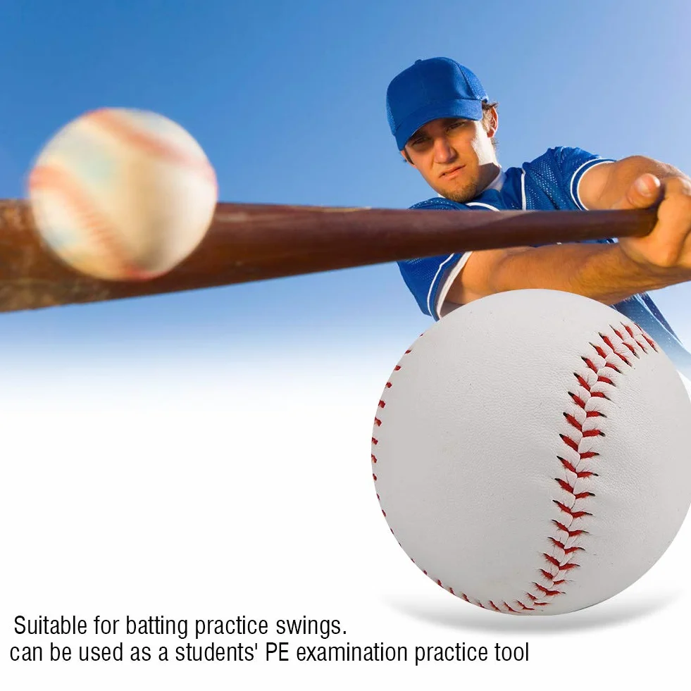Softball Treningowy, 2 szt. Miękkie Wypełnienie z PVC Trening Ręcznego Szycia Softball do ćwiczeń Odbijania w Celu Doskonalenia Umiejętności