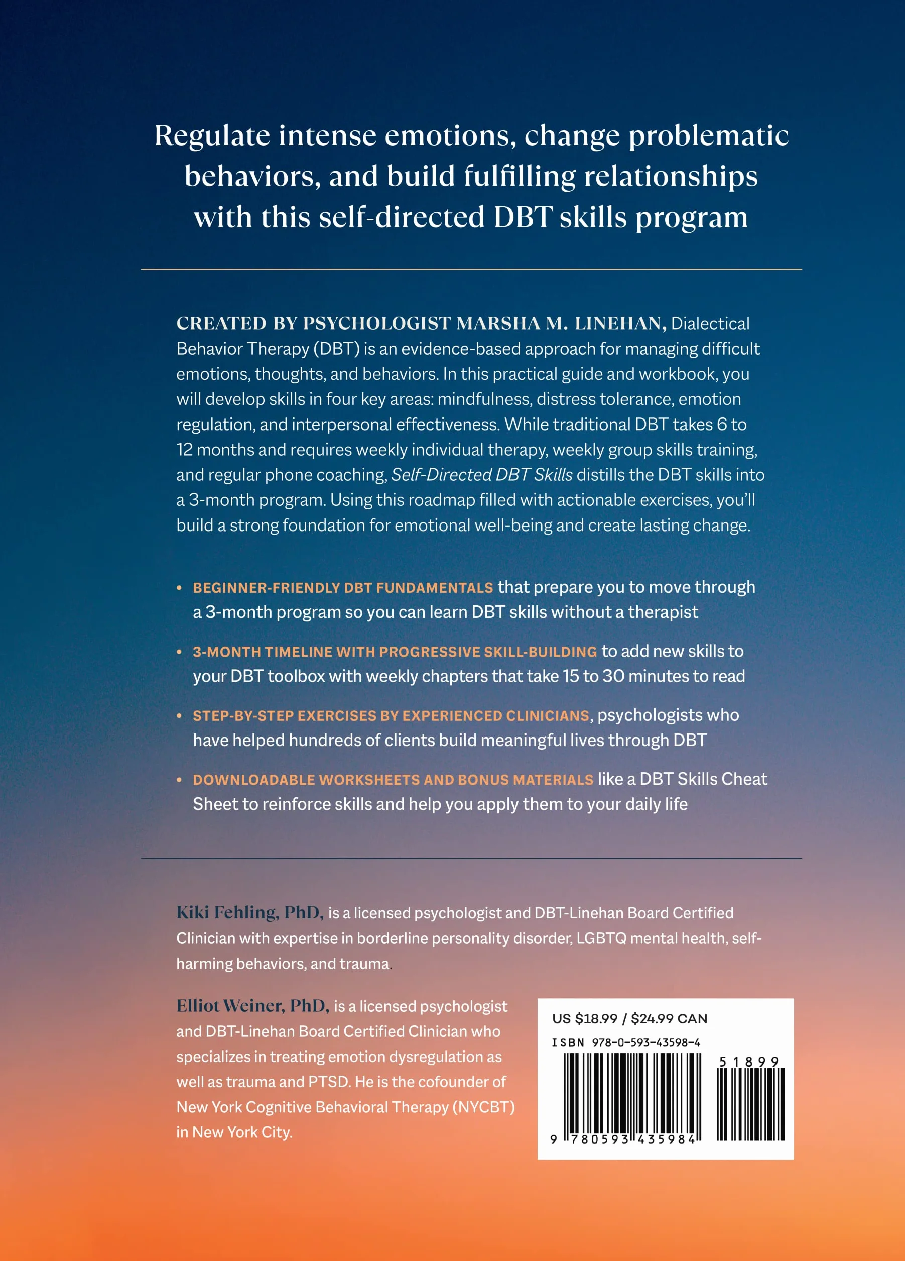 Self-Directed DBT Skills: A 3-Month DBT Workbook to Regulate Intense Emotions and Create Lasting Change with Dialectical Behavior Therapy