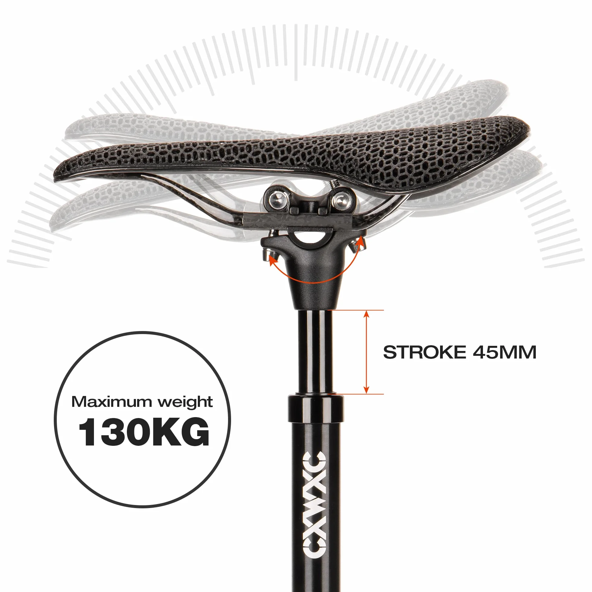 Sztyca podsiodłowa 27,2/30,9/31,6 x 400 mm aluminiowa sprężynowa do rowerów MTB eBike