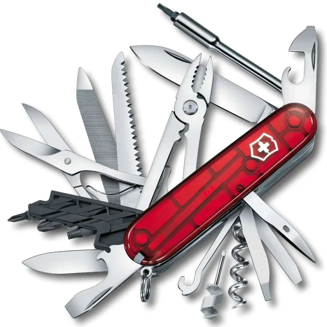 Victorinox nóż kieszonkowy Cyber Tool L (39 funkcji, pilnik metalowy, klucz do bitów, długopis, szczypce), czerwony