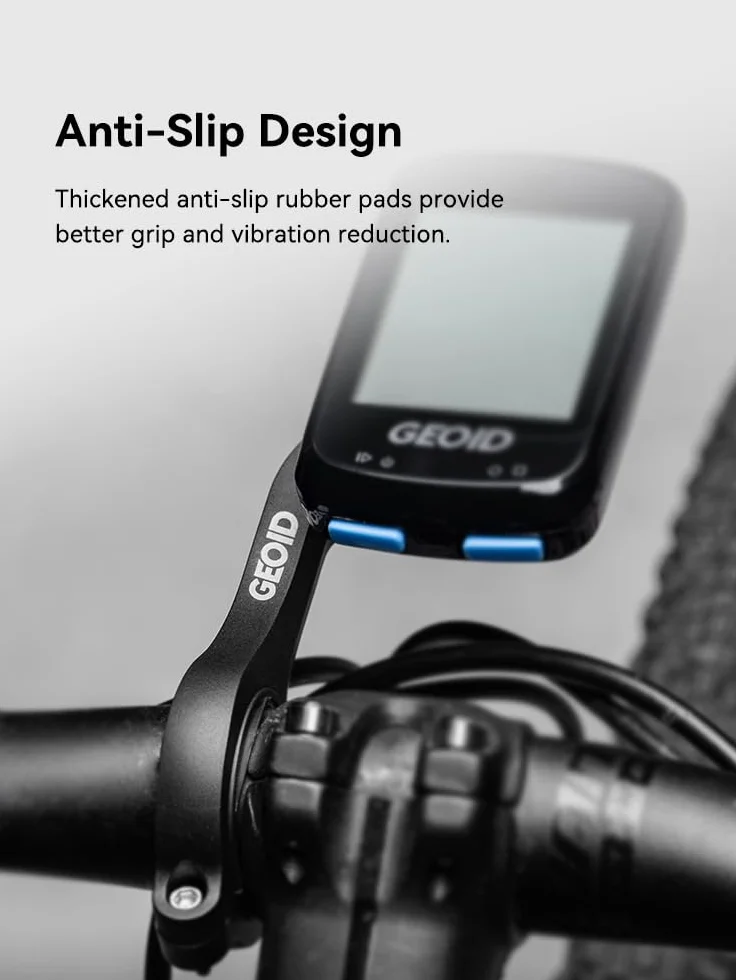 GEOID Uchwyt na komputer rowerowy, zewnętrzny uchwyt na rower szosowy, kompatybilny z Garmin, Wahoo, komputerem rowerowym Magene z kamerą sportową GoPro i mocowaniem do oświetlenia rowerowego