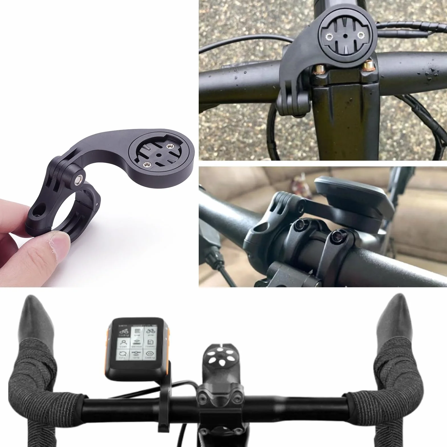 Uchwyt kierownicy kompatybilny z Garmin Edge, XOSS G/G+, iGPSPORT GPS 25,4 mm 31,8 mm