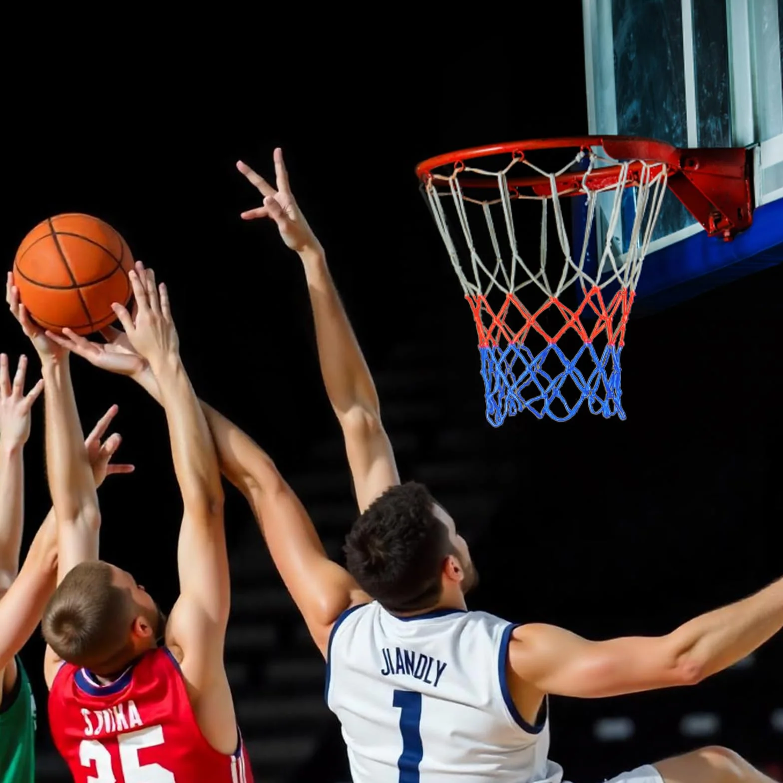 Obręcz do koszykówki Heavy Duty Net Basketball Nylon 2 sztuki