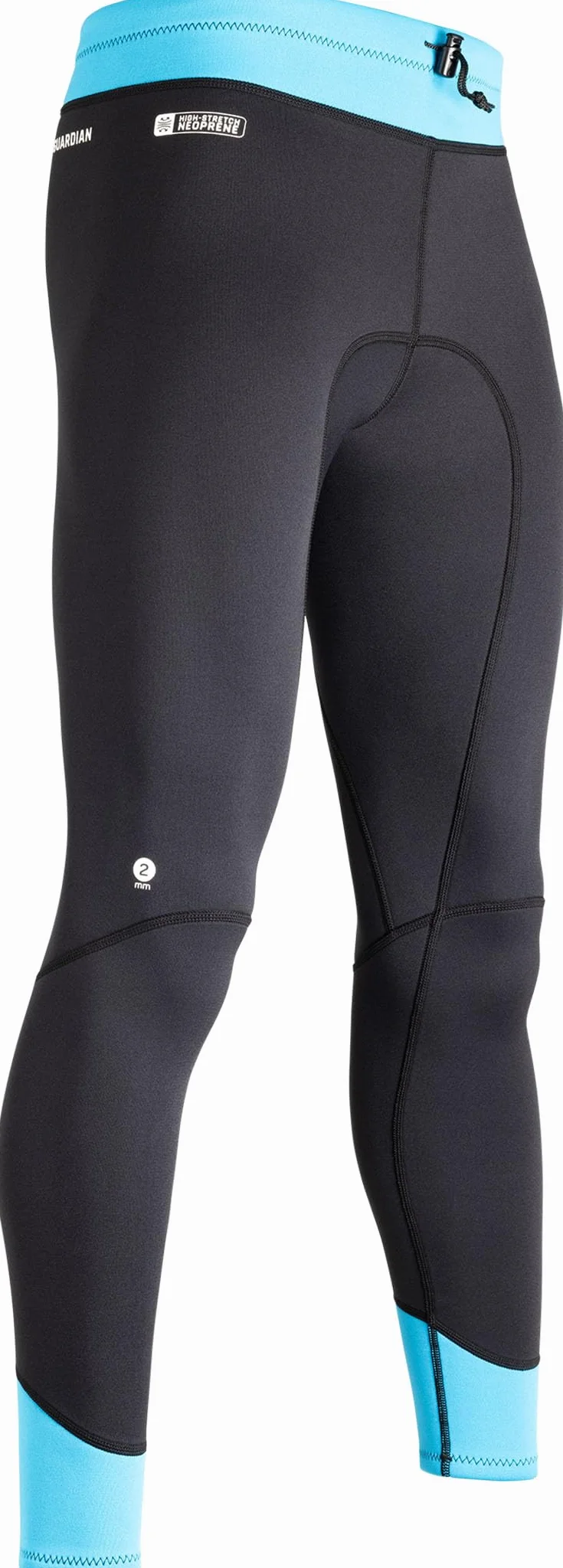 CRESSI Guardian Lady neoprenowe spodnie czarne/akwamarynowe 2 mm L/4-2 mm podwójne spodnie neoprenowe, idealne dla wszystkich entuzjastów sportów wodnych, czarne/akwamarynowe, L/4, damskie