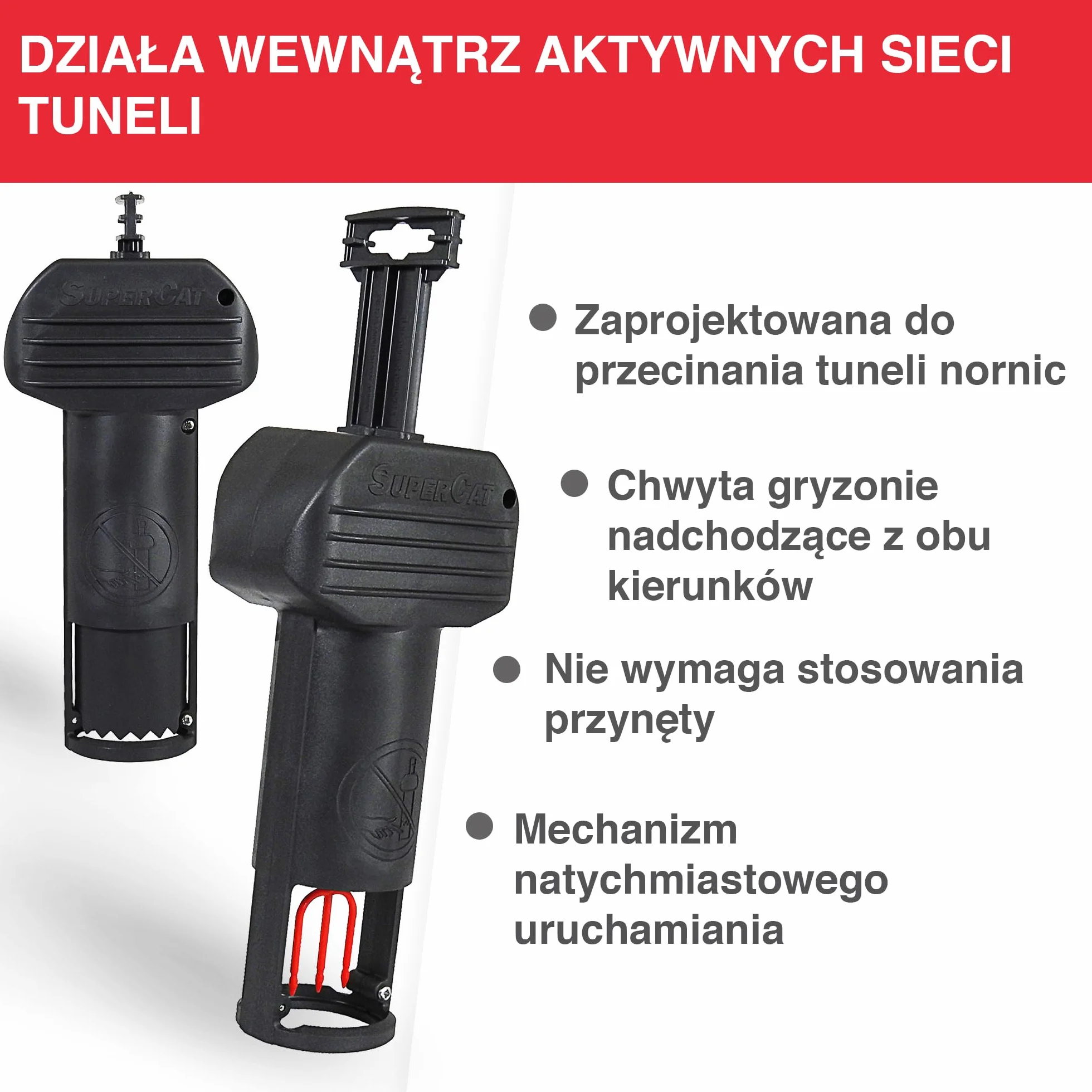 SWISSINNO Pułapka na Nornice PRO SuperCat – Tunelowa Pułapka Zatrzaskowa na Nornice, Czuły Mechanizm Spustowy, Łatwa Instalacja, Wielokrotnego Użytku, do Ogrodu i Trawnika – 1 Sztuka