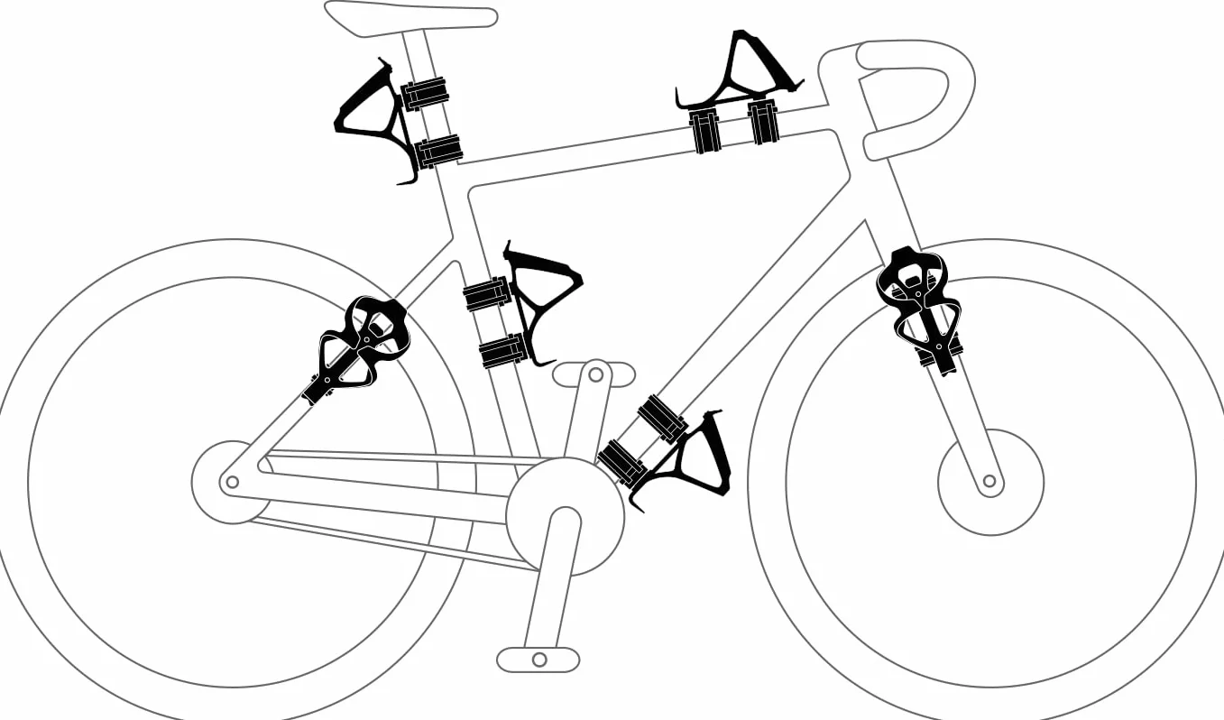 ZEFAL Gizmo - Uniwersalny bezśrubowy uchwyt na kanister rowerowy, czarny