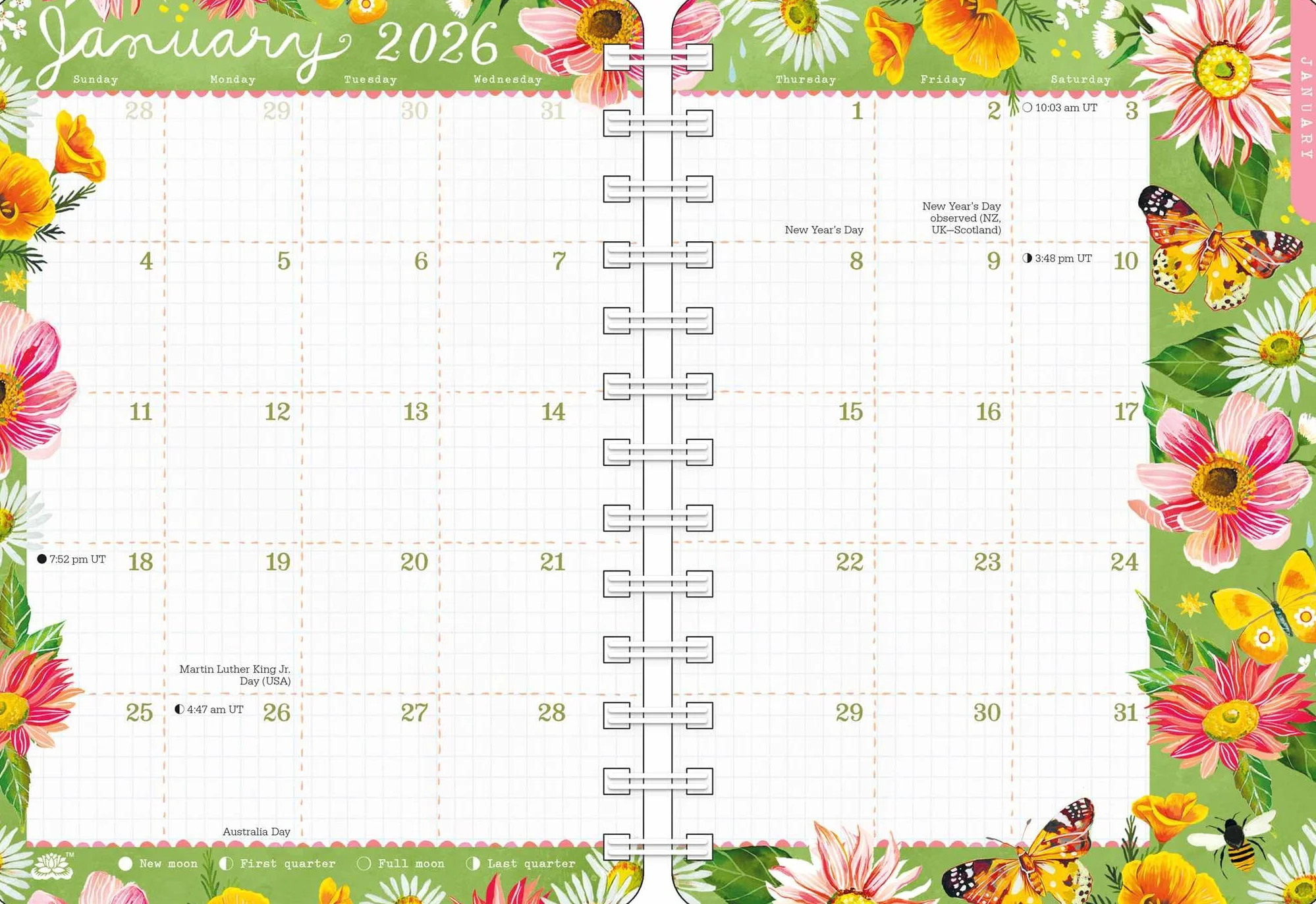 Katie Daisy 2026 Weekly Planner Calendar: Bloom & Grow