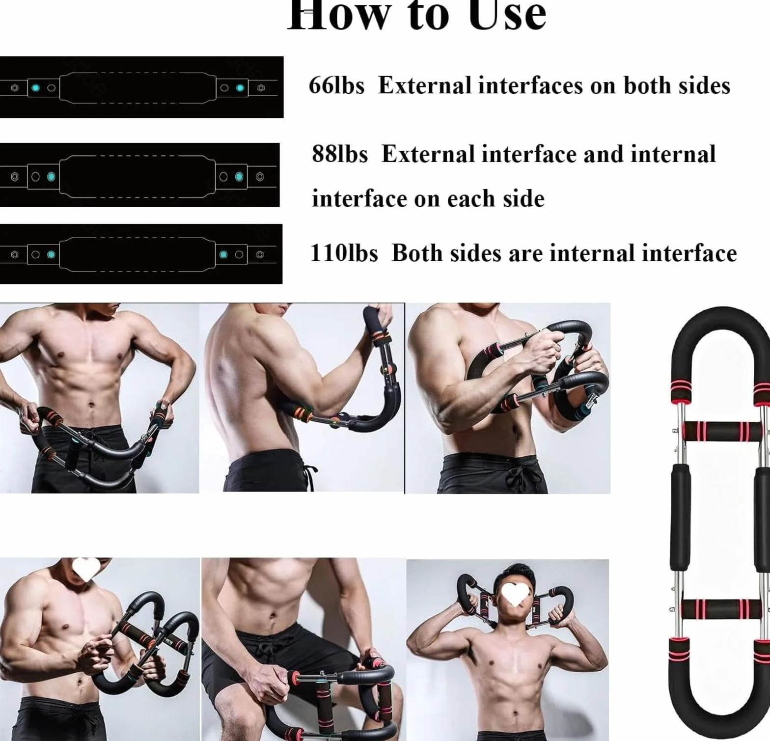 arm exercise equipment Twister Arm Trainer Arm Trainer with Chest Training Fitness Equipment 40-100lb