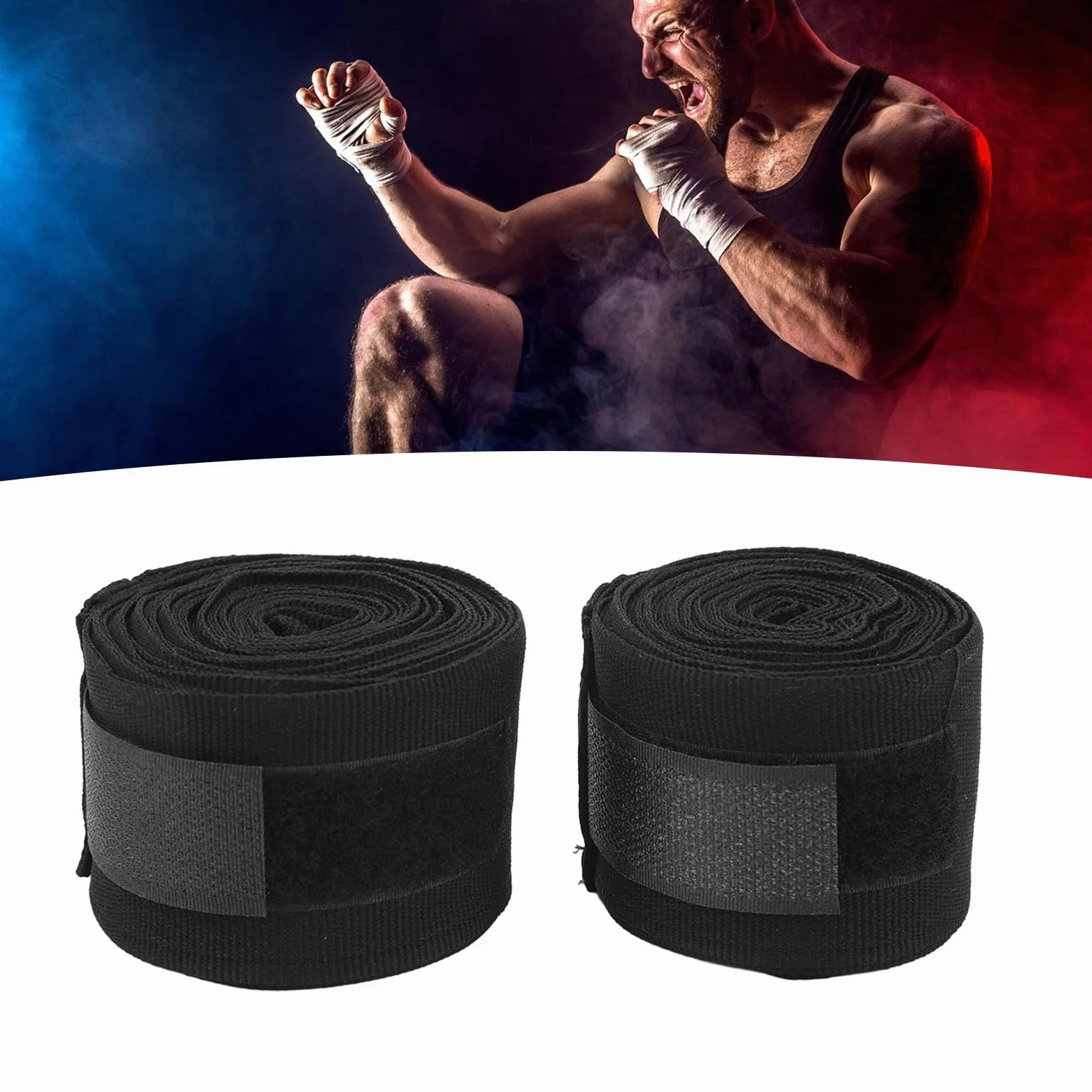 Bawełniane Półelastyczne Opaski Bokserskie 5M z Szybkoschnącym Wzorem do Sportu Kickboxingu Muay Thai
