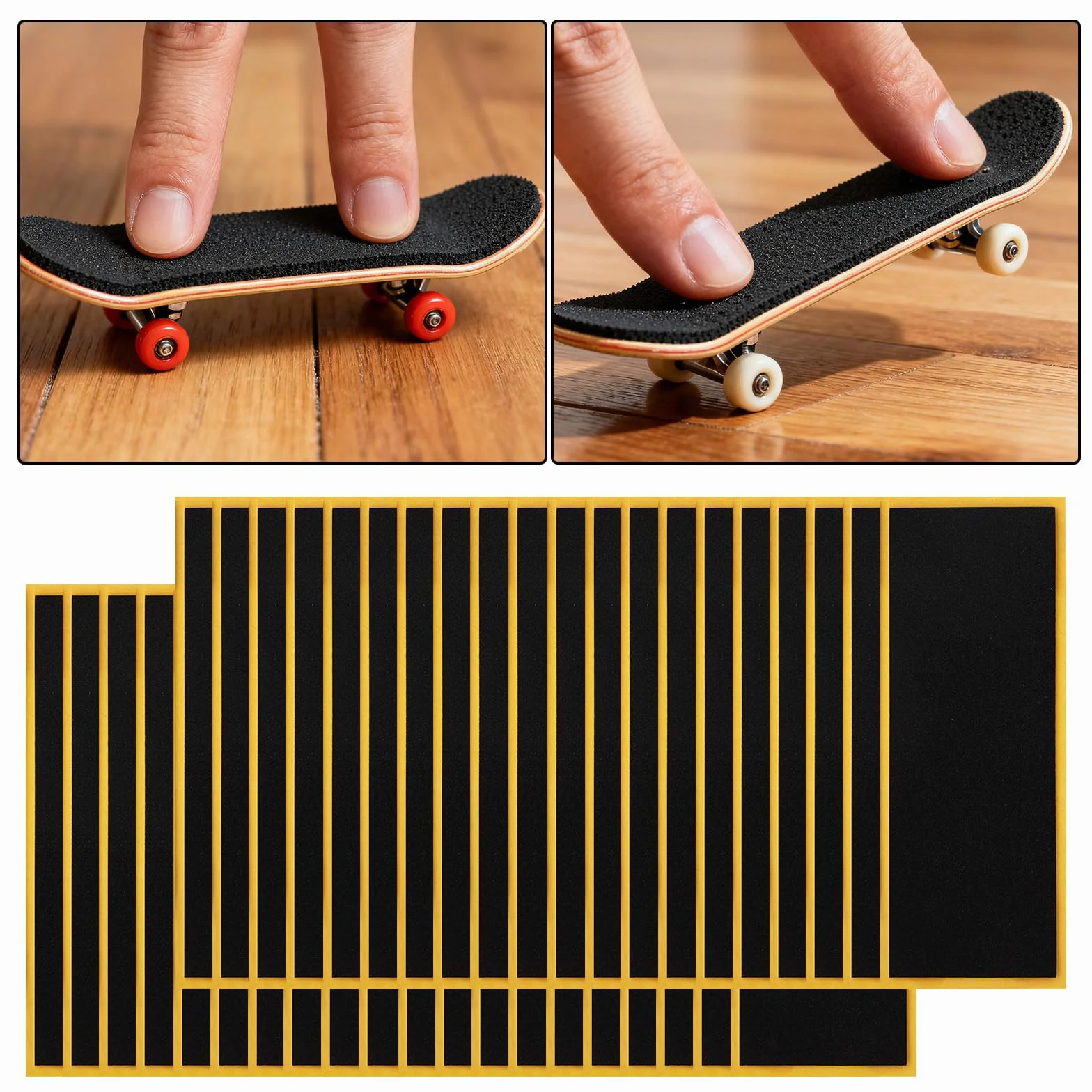 Taśma do Fingerboard 110x38mm Antypoślizgowa Piankowa Naklejka Chwytna Mocny Klej Czarny