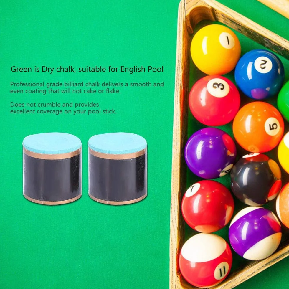 2 szt. antypoślizgowe końcówki do kredy bilard basen Cue akcesoria kredowe z gładką i równomierną powłoką do basenu Snooker (czerwony)