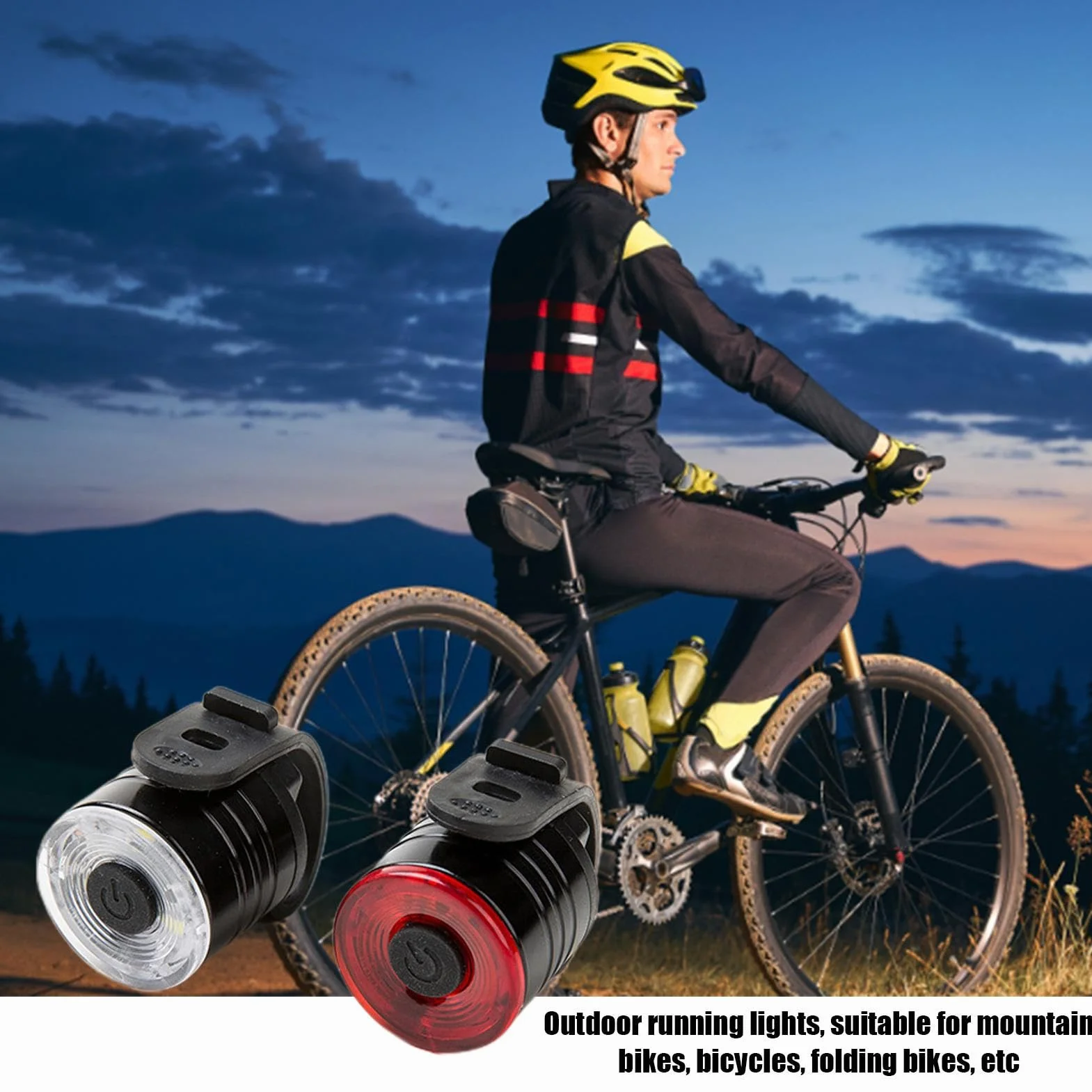 Światła rowerowe LED,Reflektor rowerowy LED | Odłączany, przenośny reflektor rowerowy z wieloma trybami do nocnej jazdy na rowerze górskim lub dowolnym rowerze