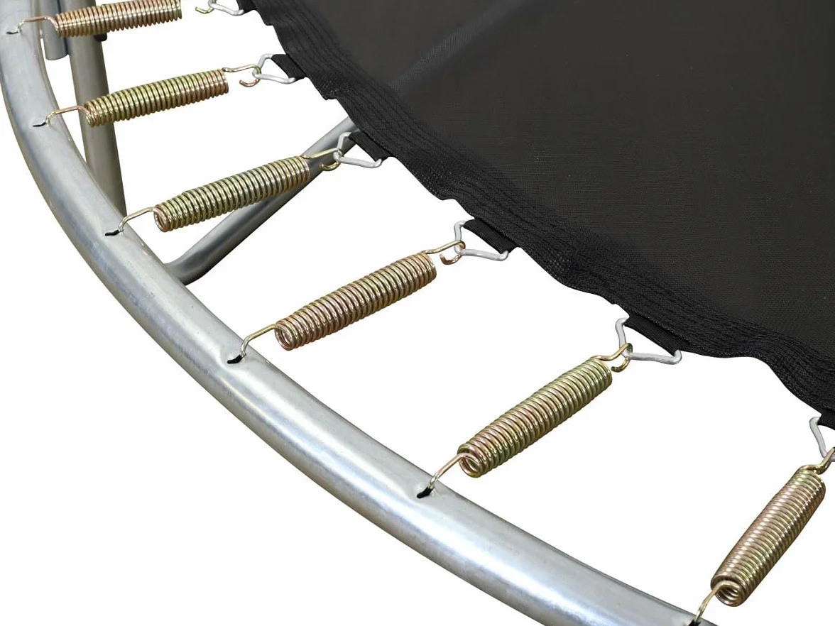 Trampolina "Yoopi" - Ø 4,25 m - z siatką + drabinką + pokrowcem + zestawem do mocowania