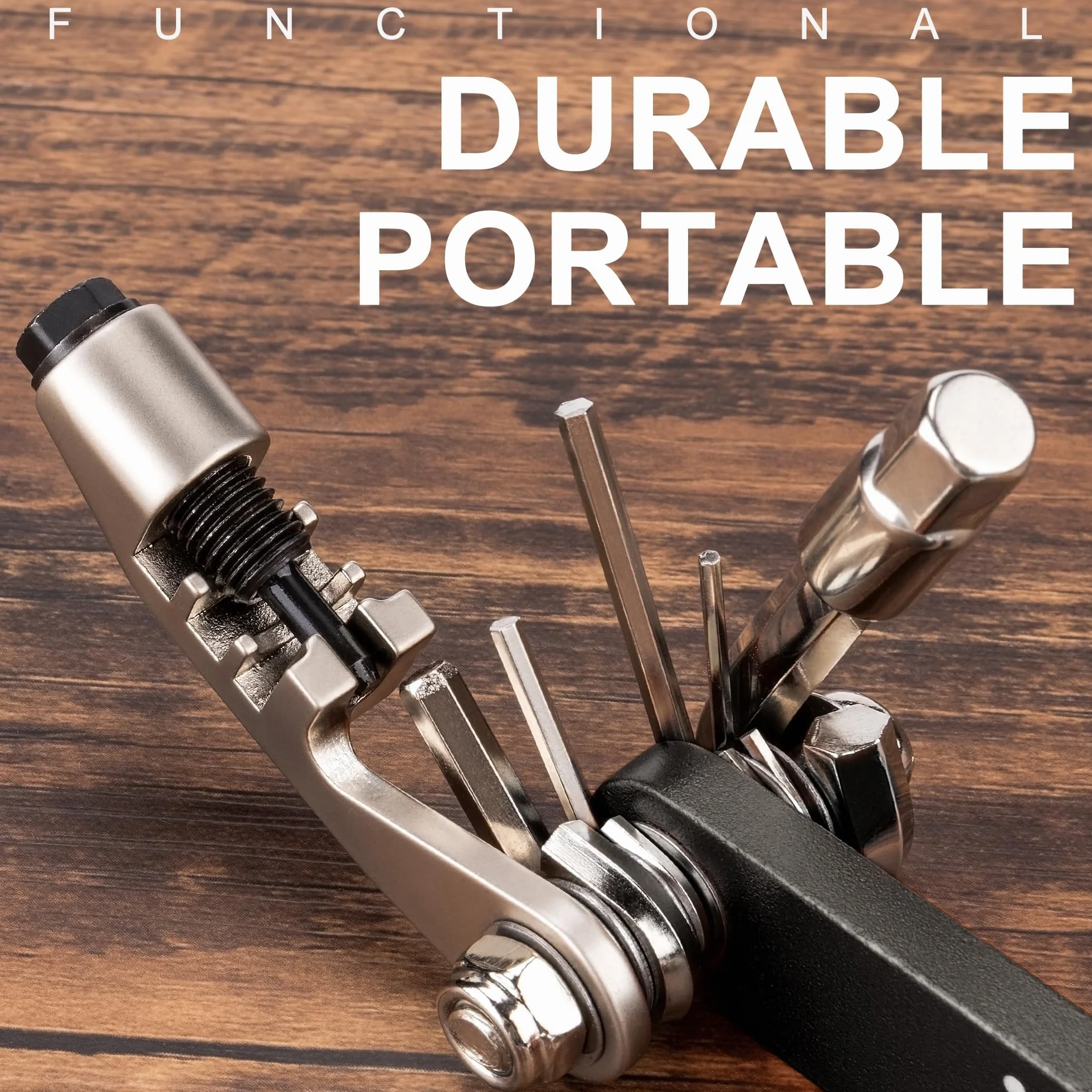 KONG MING CAR Multitool Rowerowy 15 W 1 Kompaktowe Narzędzie Do Naprawy Z Rozkuwaczem Łańcucha