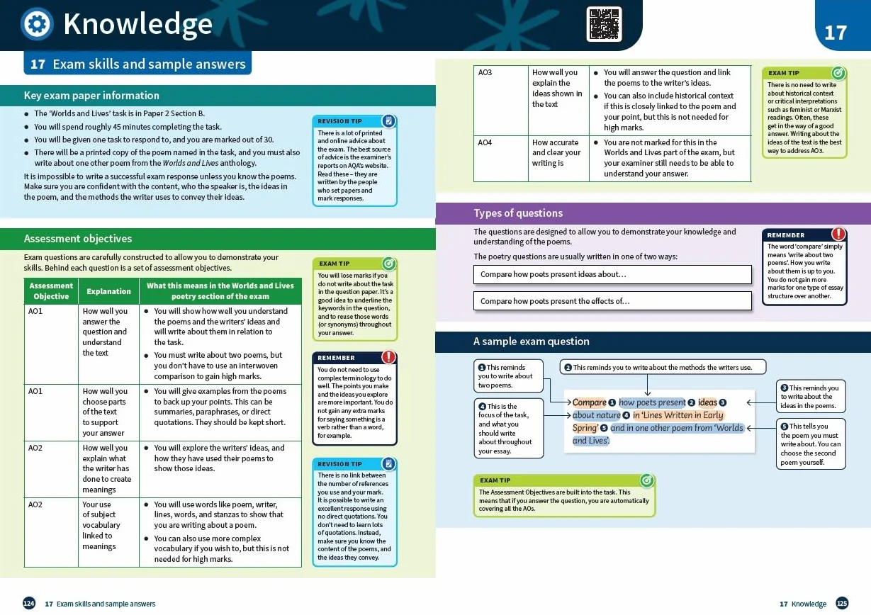 Oxford Revise: AQA GCSE English Literature: Worlds and Lives Poetry Anthology: For the 2026 Exams