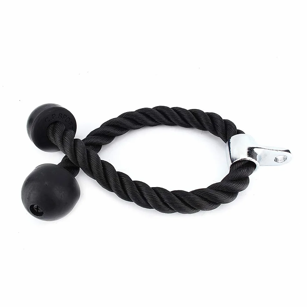 Cocoarm Lina triceps trening linowa nylonowa skręcona czarny 70 cm
