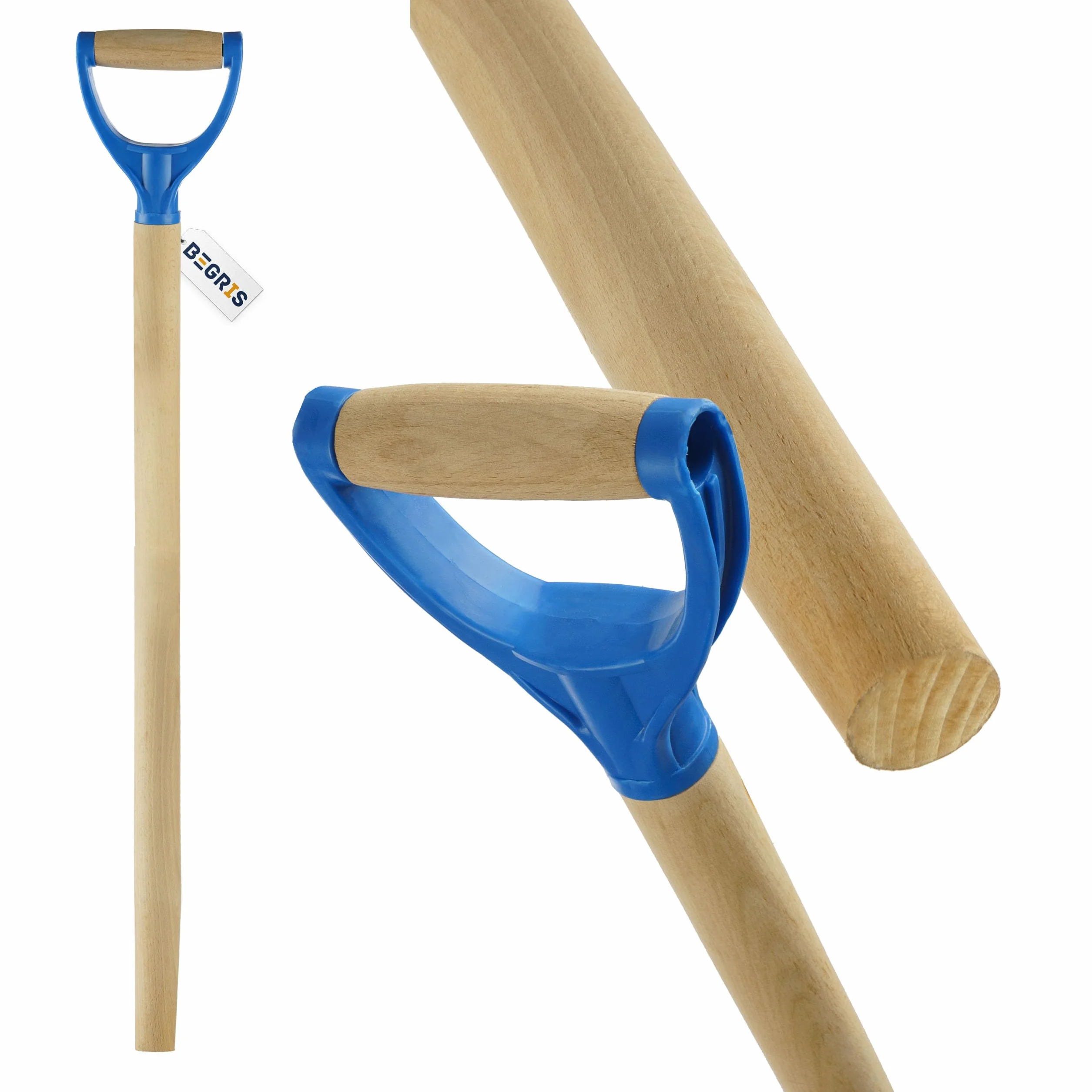 Trzonek Drewniany 100 cm, Styl do Łopaty, Szpadla, Trzon z Drewna Bukowego z Rączką, Trwały i Wytrzymały Trzon Wymienny Styl Trzon Kij Do Szpadla ("Y", plastik, 100 cm)