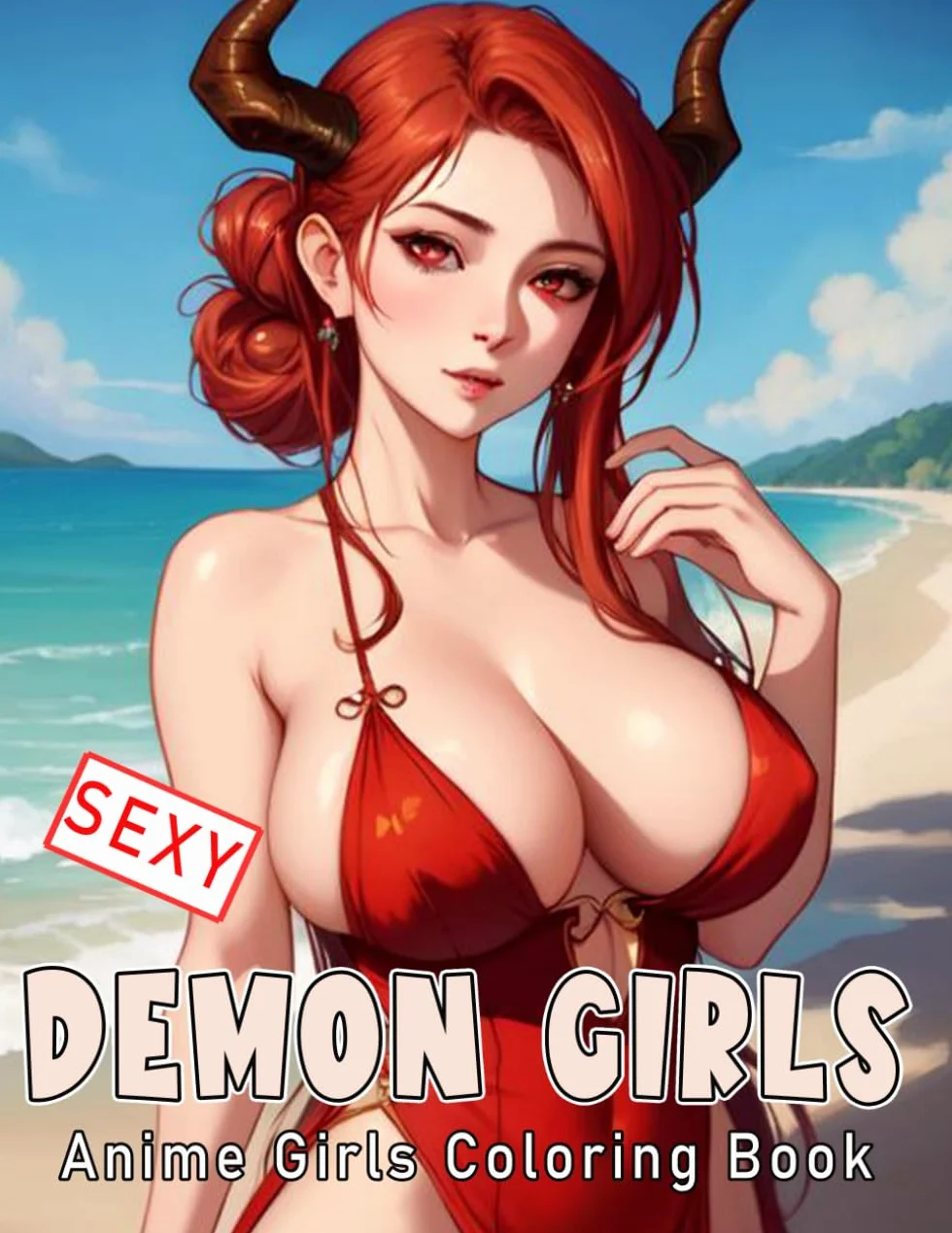 Sexy Anime Girls Coloring Book: DEMON GIRLS: Hot and Naughty Girls Coloring Page For Grown-Up Fun and Relaxation.