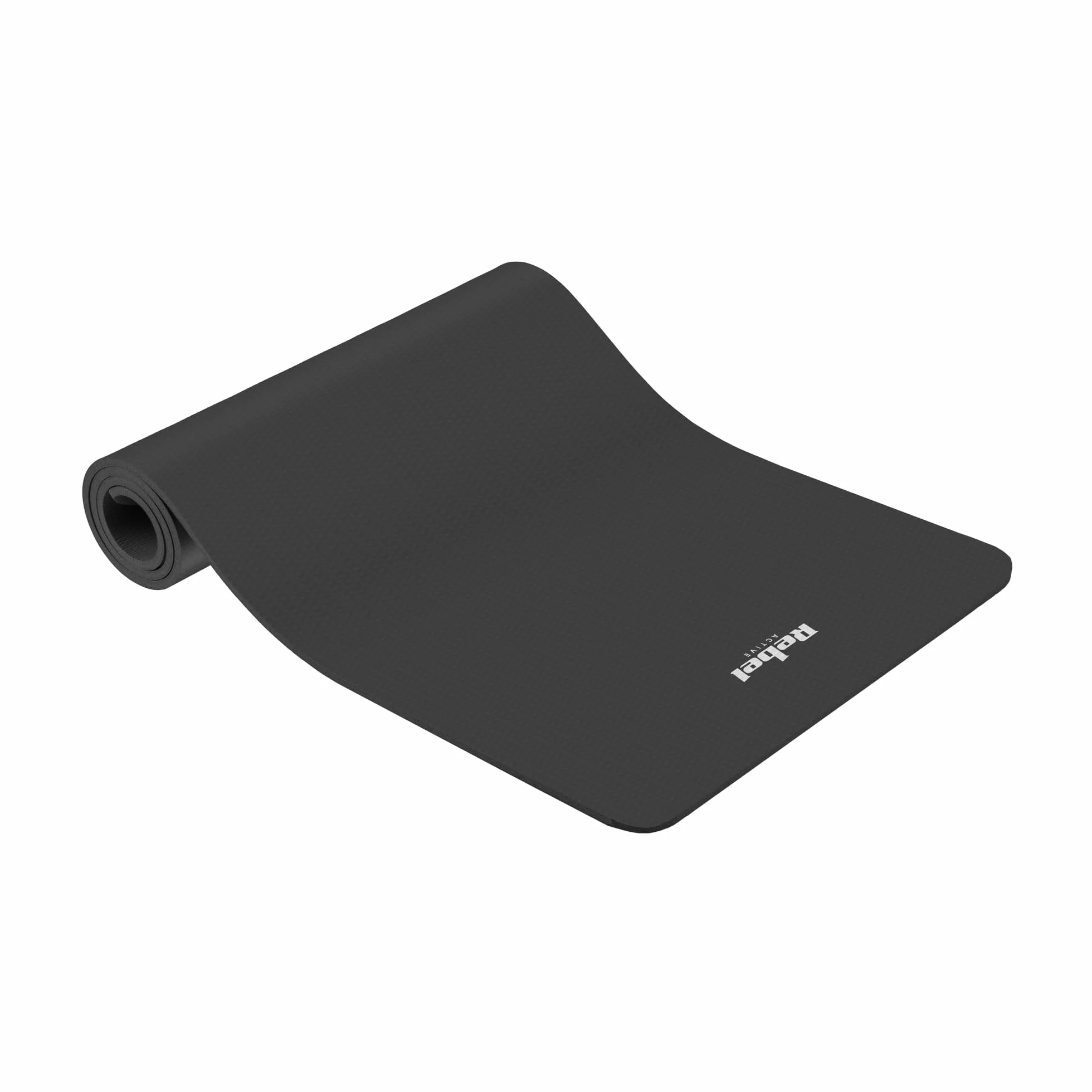 Rebel Mata Gimnastyczna do Ćwiczeń Joga Pilates Fitness 183x61cm Grubość 6mm TPE Czarna