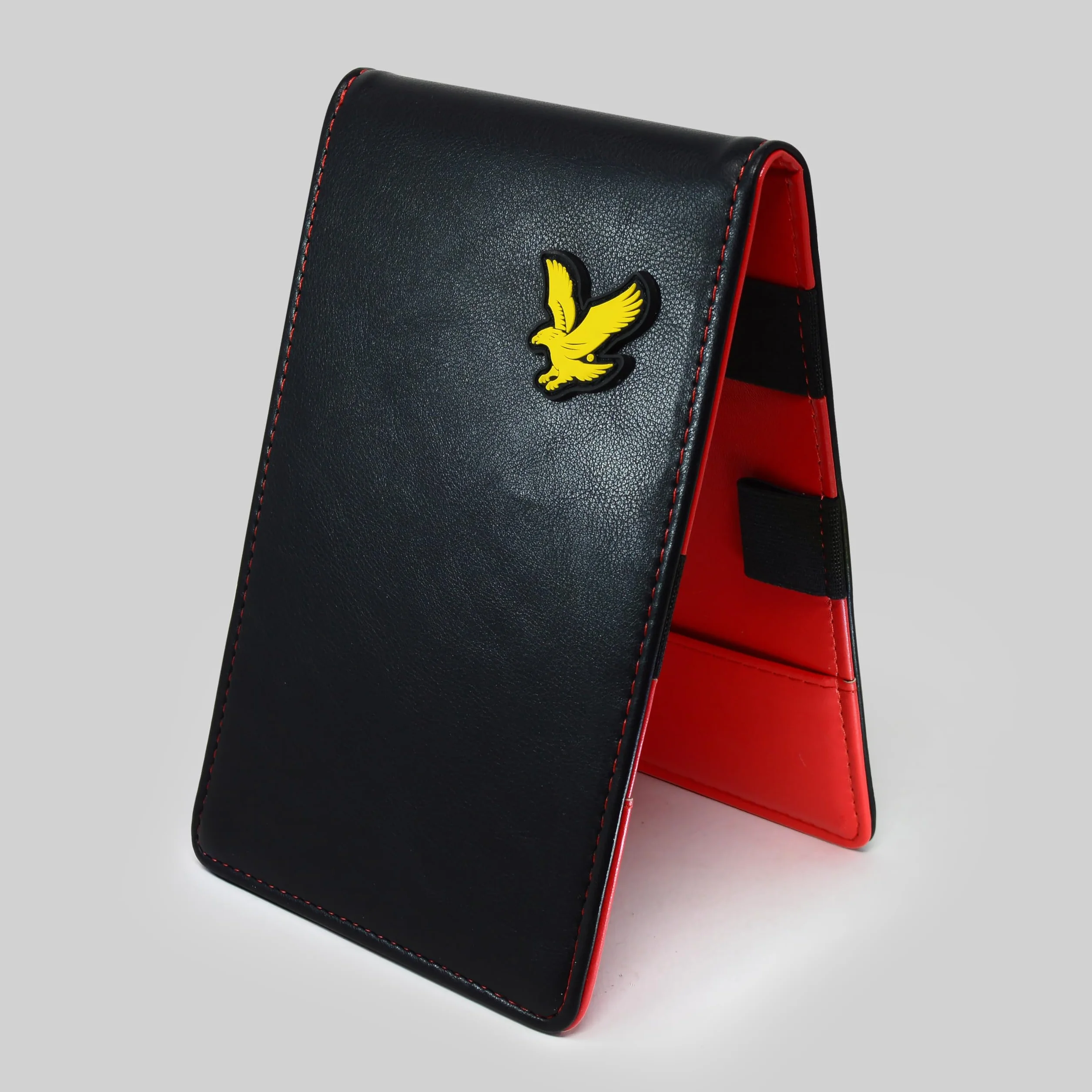 Lyle and Scott Skórzany uchwyt na książki golfowy dwukolorowy z otworem na ołówek