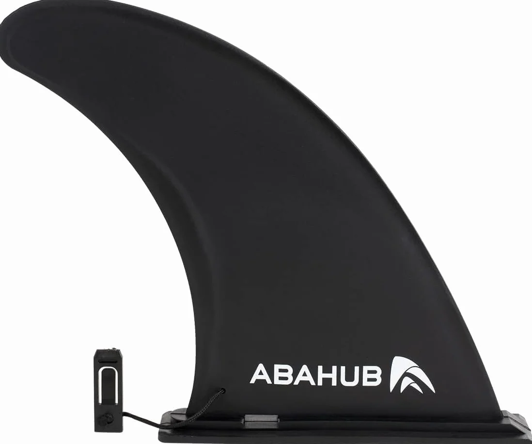Abahub SUP Fin 9 Calowa Uniwersalna Płetwa Środkowa Wzmocnione Włóknem Szklanym Wymienne Akcesoria SUP Czarny