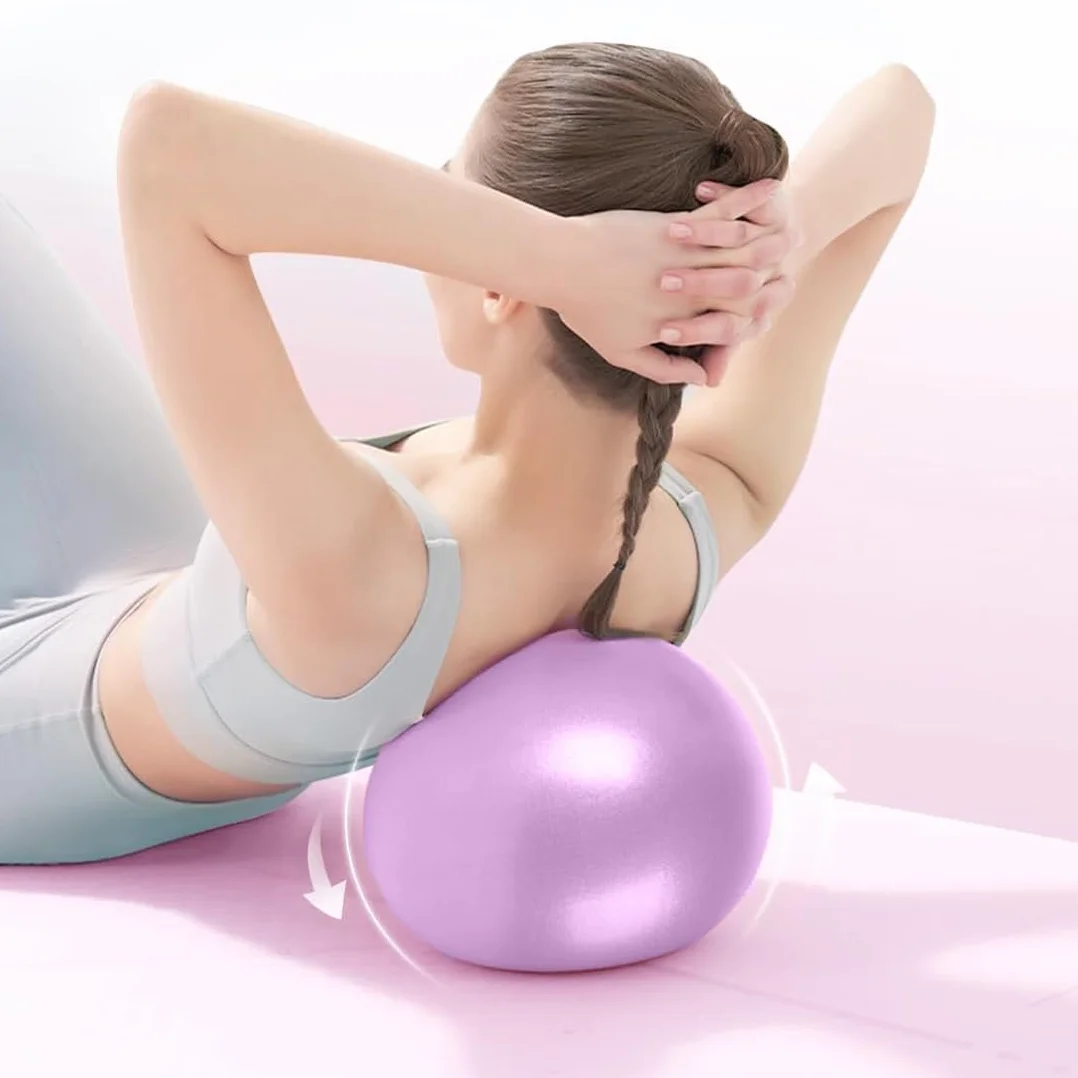 miękka piłka do pilatesu z nadmuchiwaną rurką