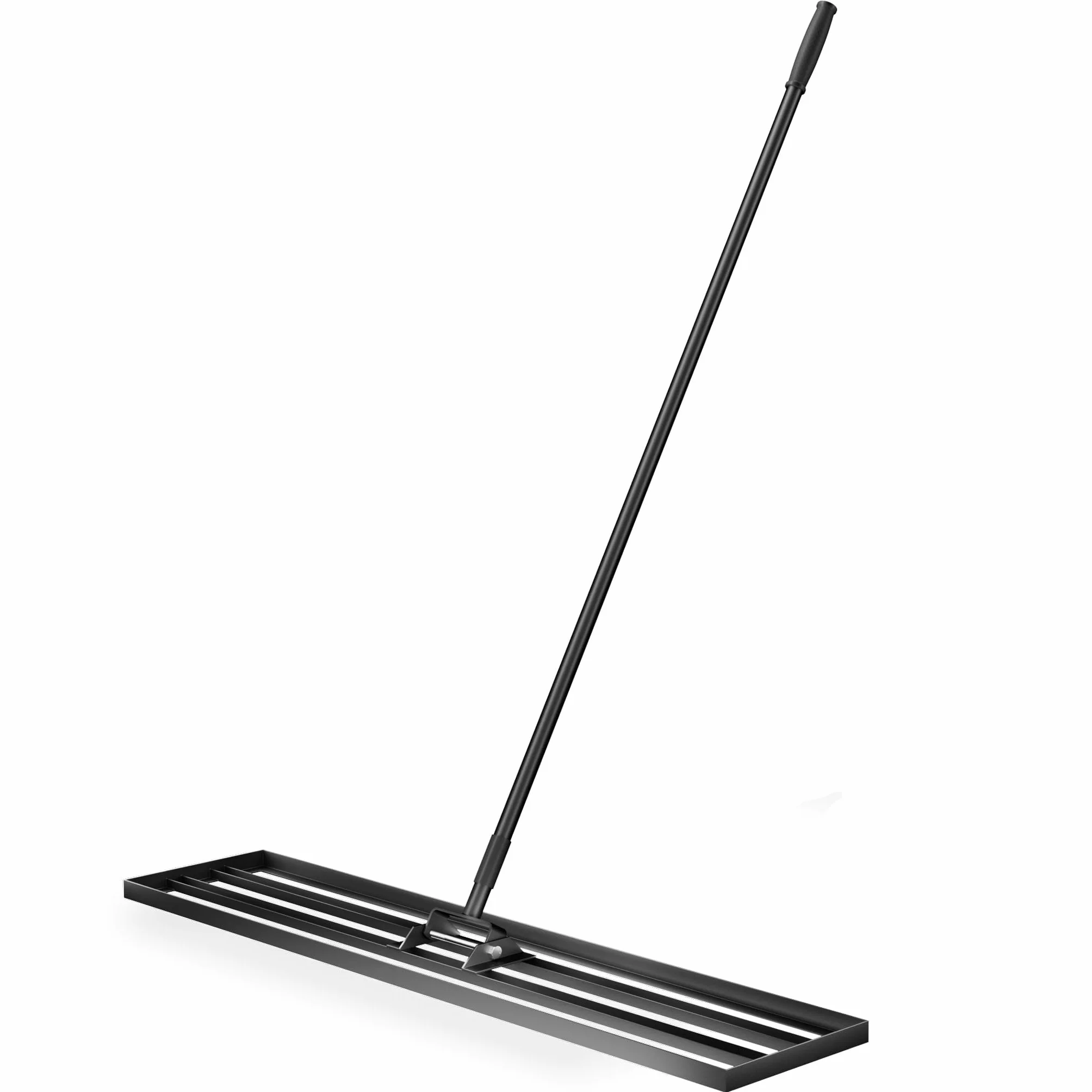 Wiltec Niwelator ręczny 25,4 cm x 121,9 cm aluminiowy z regulowanym kijem 2 m, grabie do wyrównywania trawnika, równiarka kretowisk