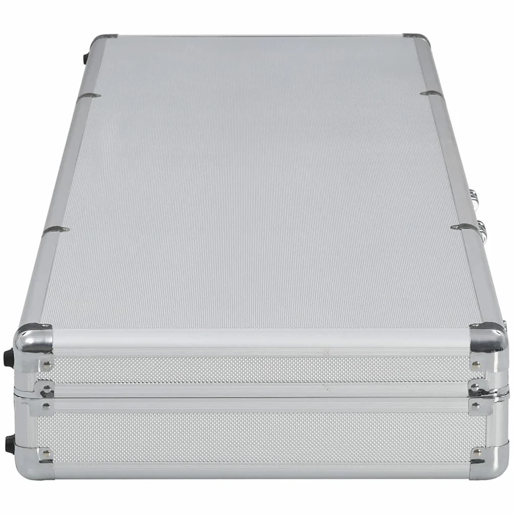 vidaXL Futerał na broń aluminium 118x38x12 cm srebrny