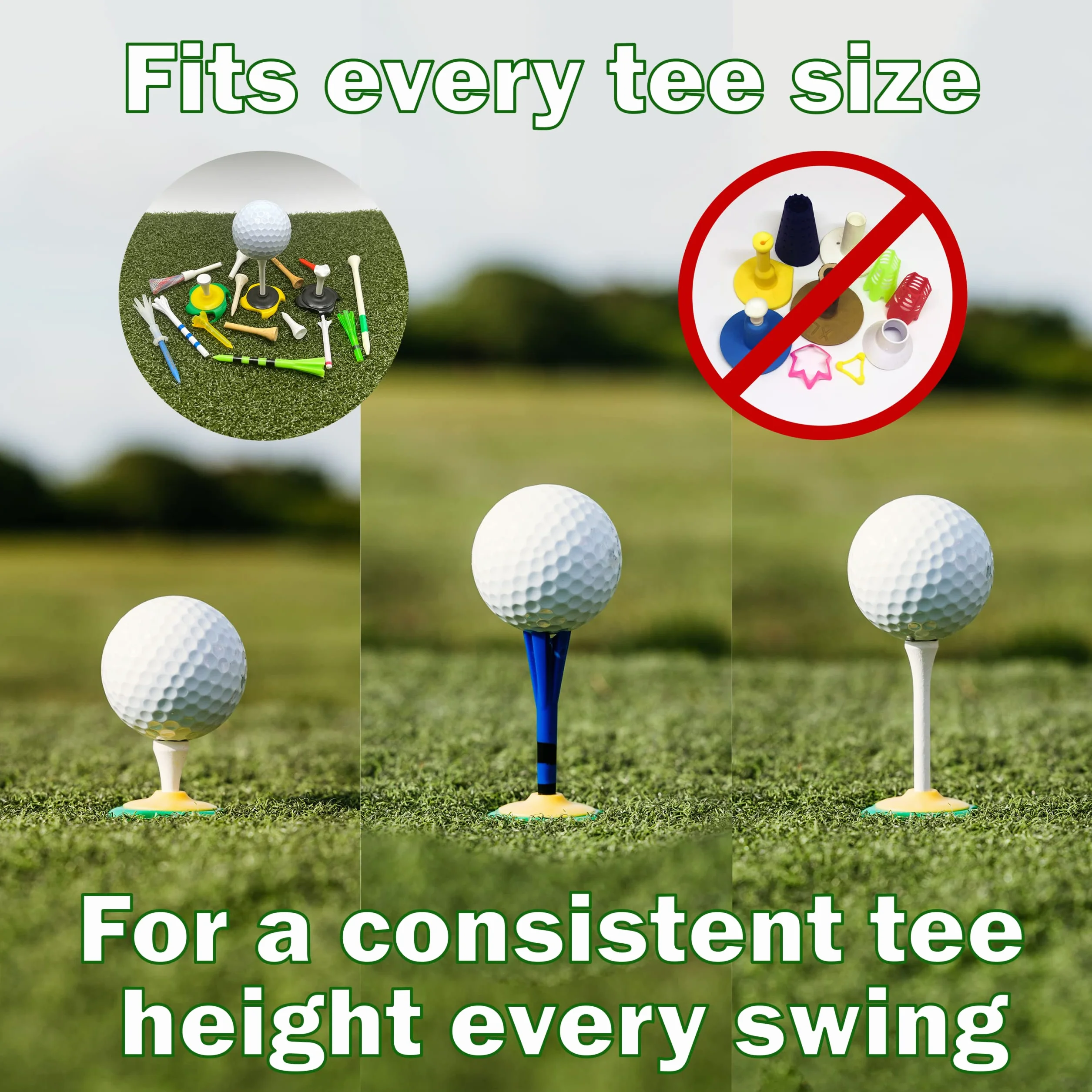 Tee Claw Zestaw pomocniczy do treningu golfowego, uchwyt na koszulkę ze sztucznej murawy i pomoc treningowa (biały/czarny, 4-pak)