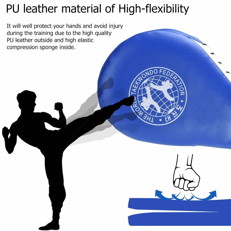 Taekwondo Pads, 1 para kickpadów cel PU trwałe taekwondo kopanie sztuki walki boks taekwondo pad trening