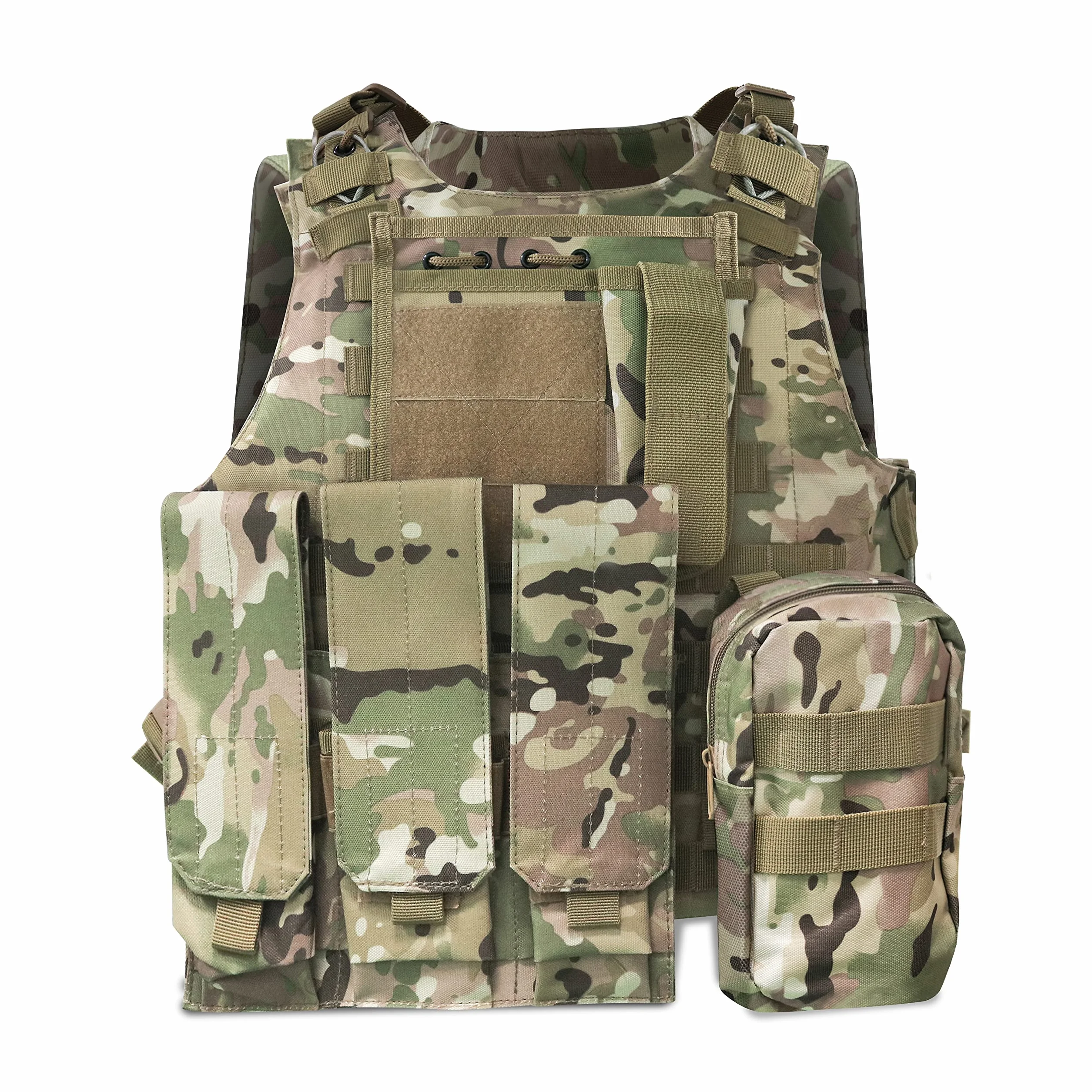 HYCOPROT Kamizelka taktyczna, 1000D Oxford, regulowana, wojskowa kamizelka Airsoft, do misji specjalnej, przygody na świeżym powietrzu, paintballa, treningu wojskowego